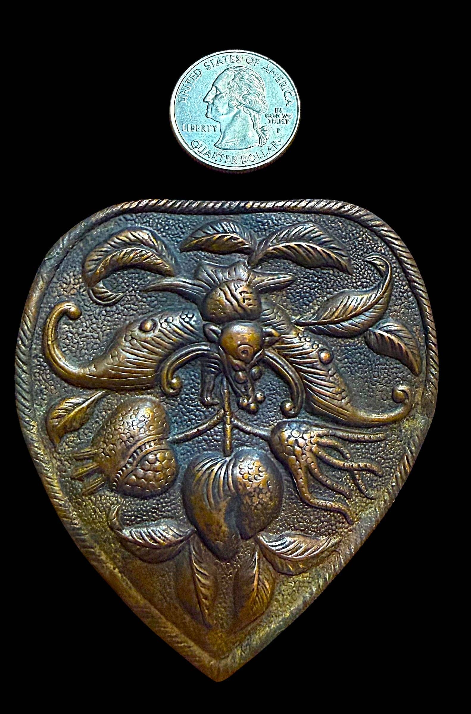 A DIVISION ONE REPOUSSE COPPER BUTTON - 3