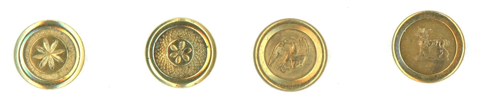 A SMALL CARD OF DIVISION ONE JACKSONIAN BUTTONS (1 of 3)