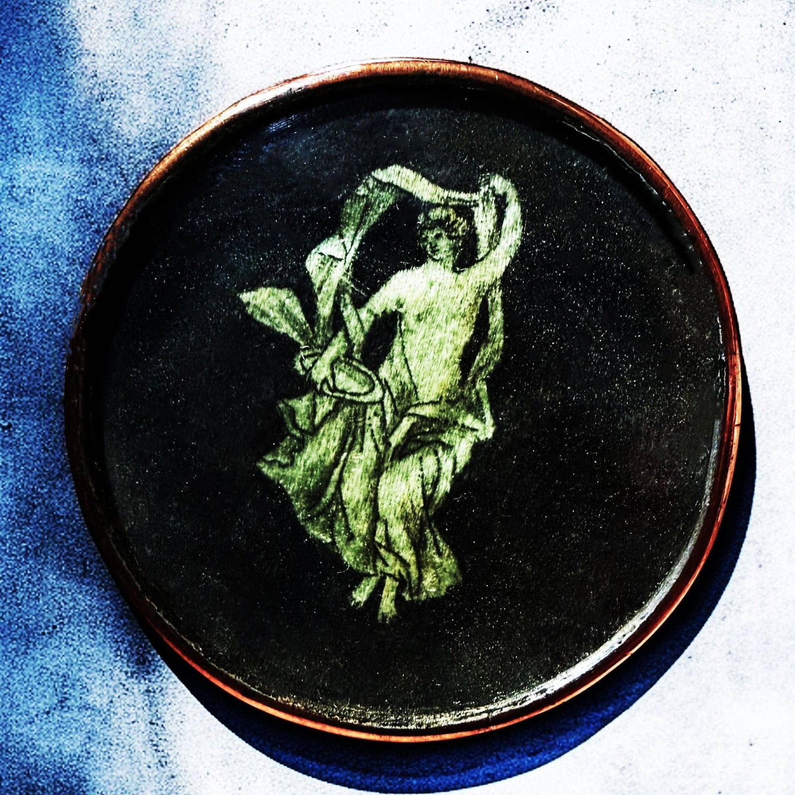 A DIVISION ONE PAINTING UNDER GLASS BUTTON (1 of 2)