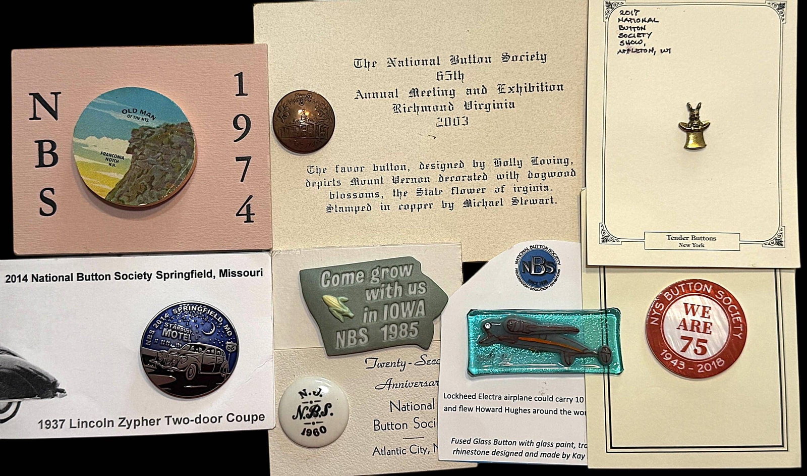 A SELECTION OF DIVISION THREE NBS FAVOR BUTTONS (1 of 5)