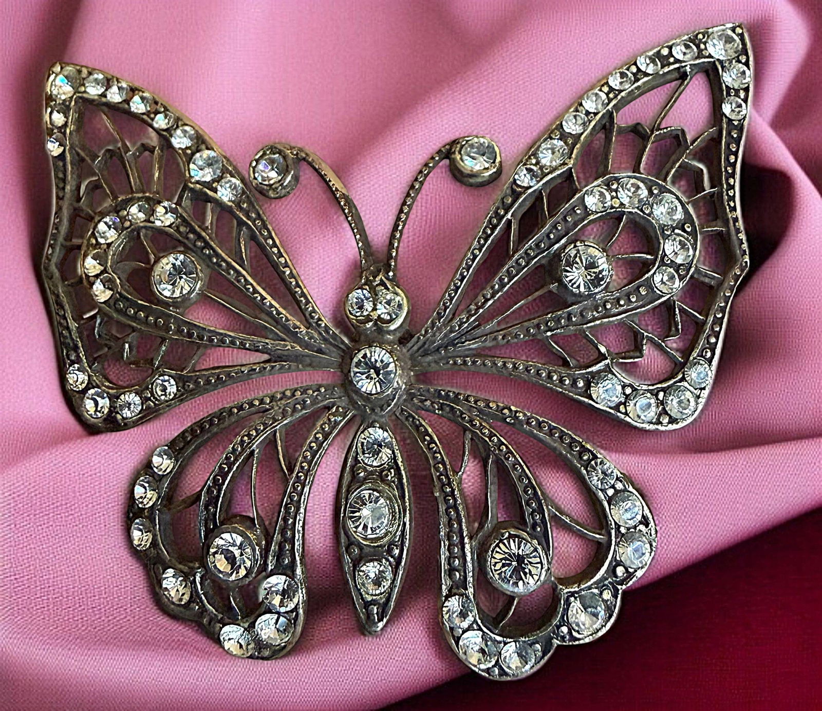 A GORGEOUS DIVISION ONE PIERCED PASTE PICTORIAL BUTTON (1 of 2)