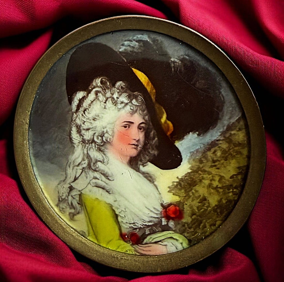 A DIVISION ONE COLORED LITHO SET IN BRASS (1 of 2)