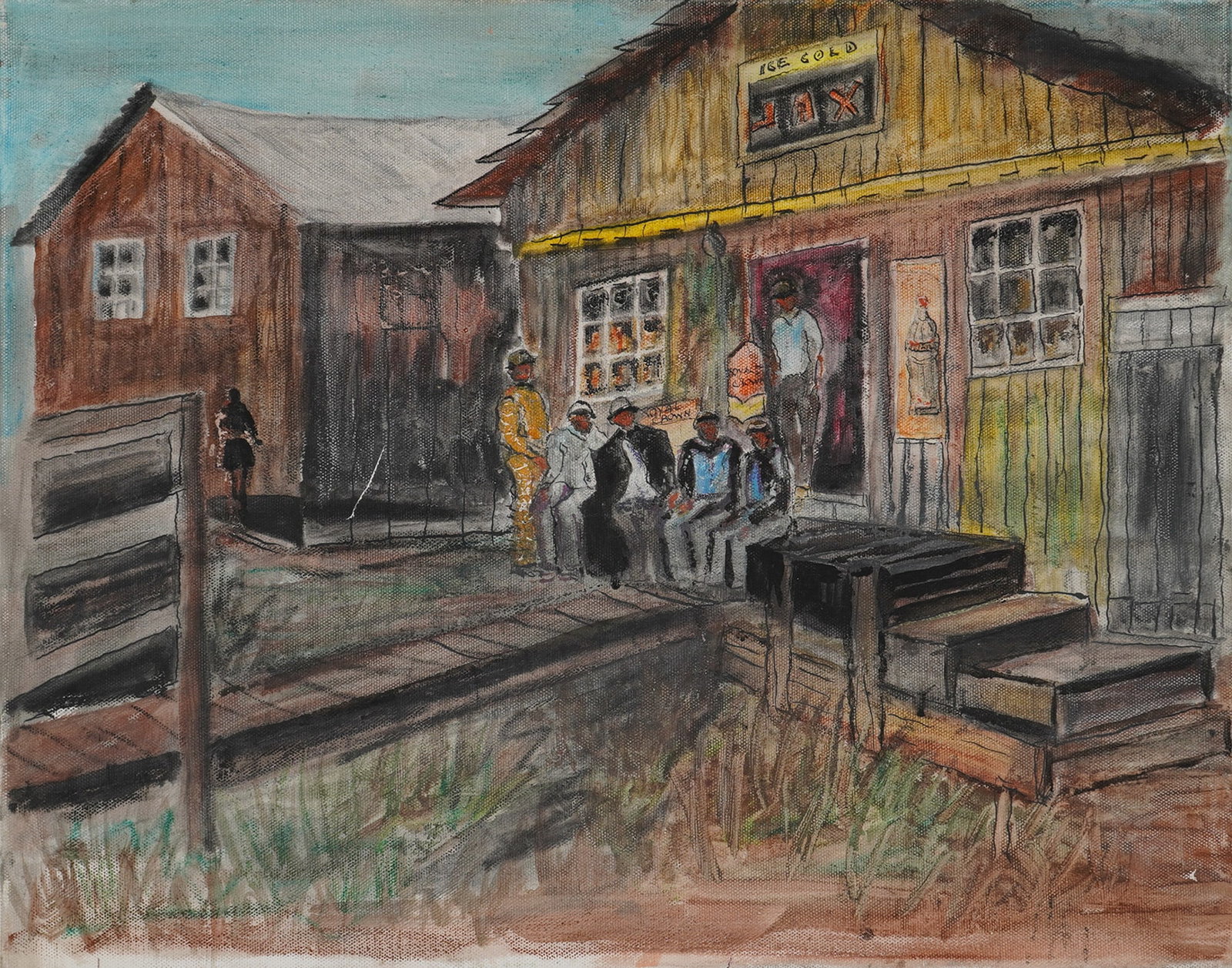 After Work by Charles Kontos, Oil on Canvas (1 of 4)