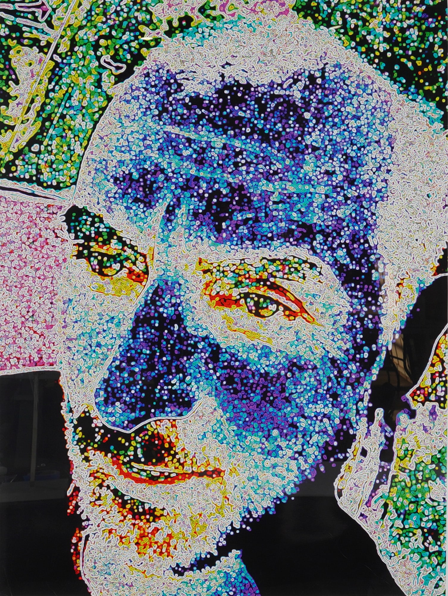 Richard Wolfryd (Am. born 1953) Trial Proof Art Print, My Handyman, Signed: This large pigment print on photo paper by multi-media artist Richard Wolfryd is entitled My Handyman as Van Gogh or Personnes Trilogy from The Wolfryd Collection. It features the portrait of a man's