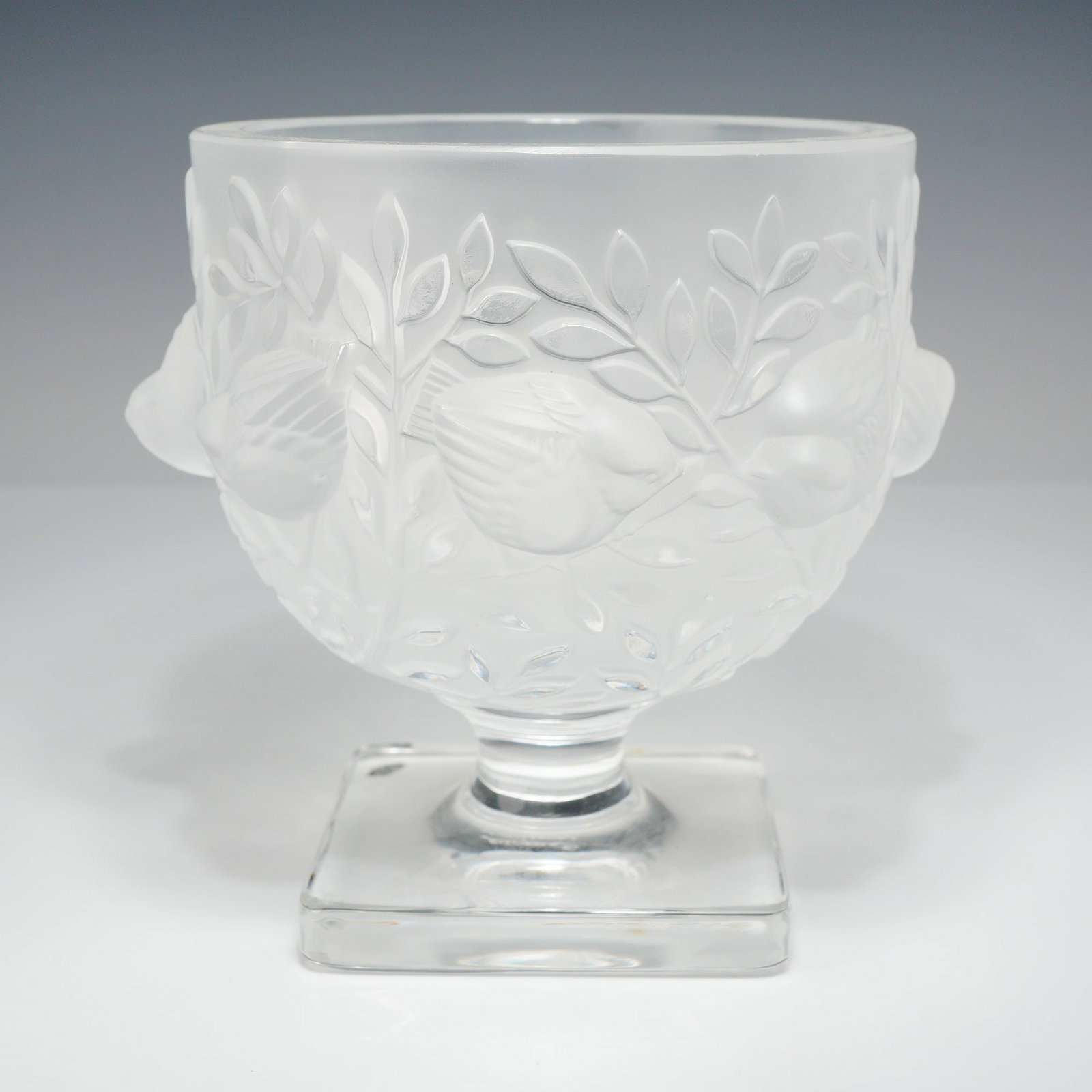 Lalique, Frosted and Clear Crystal Elisabeth Vase (1 of 4)