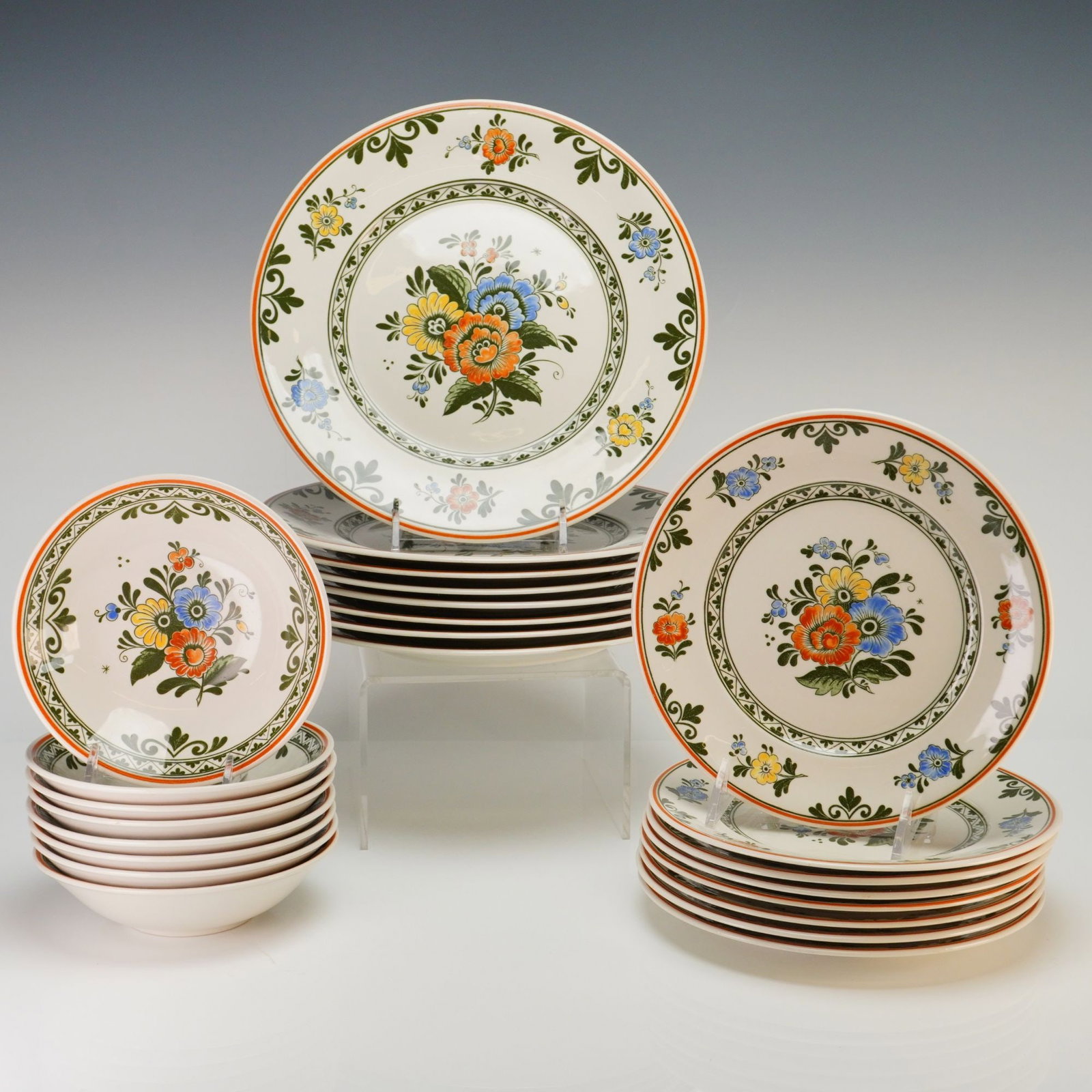 A Thirty-Piece Set of Villeroy & Boch Alt Amsterdam Vitro-Porcelain Tableware (1 of 3)