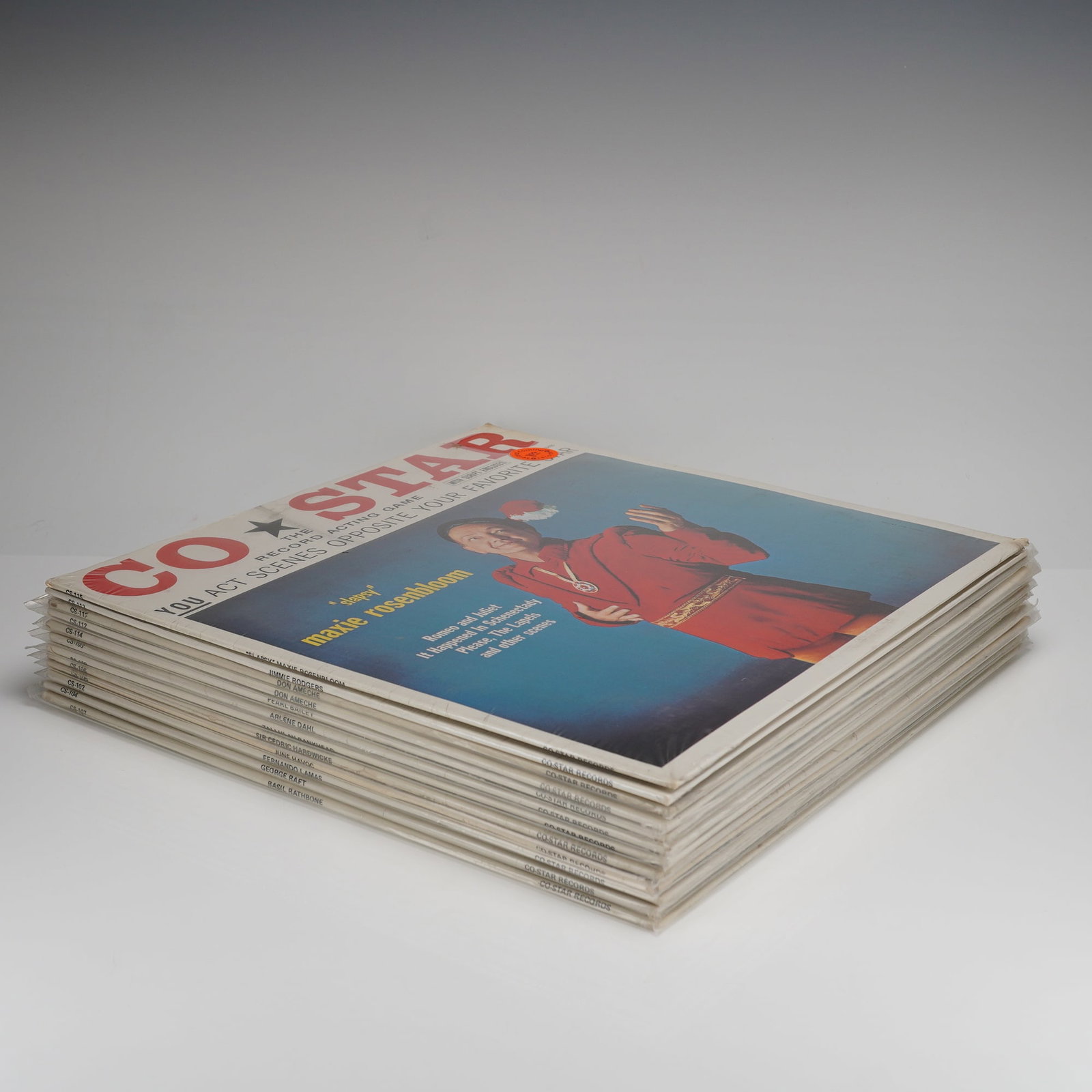 12pc COSTAR Acting Games, Bankhead, Rathbone, Raft, Dahl (1 of 5)