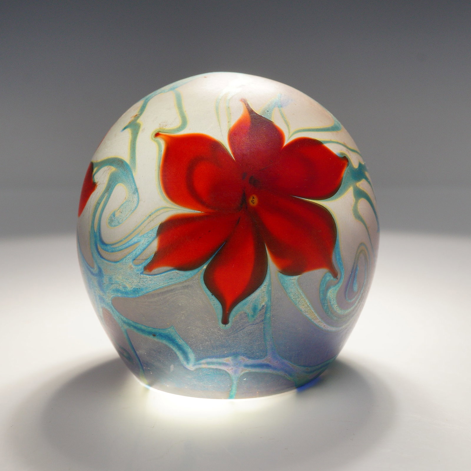 Vandermark Studio Iridescent Floral Art Glass Sculpture (1 of 3)