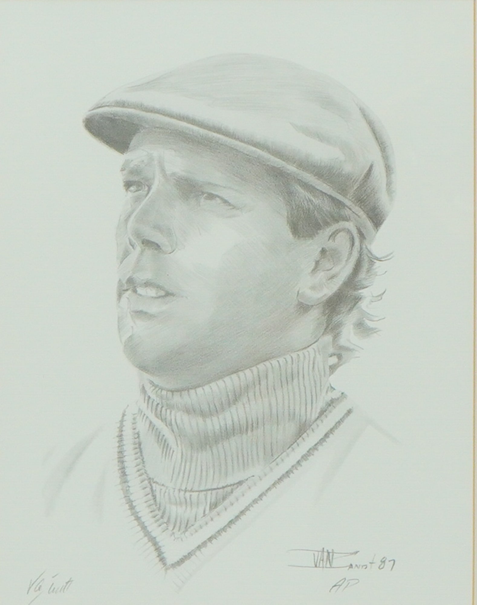 Van Zandt Artist Proof 'Portrait of Payne Stewart', Signed (1 of 7)