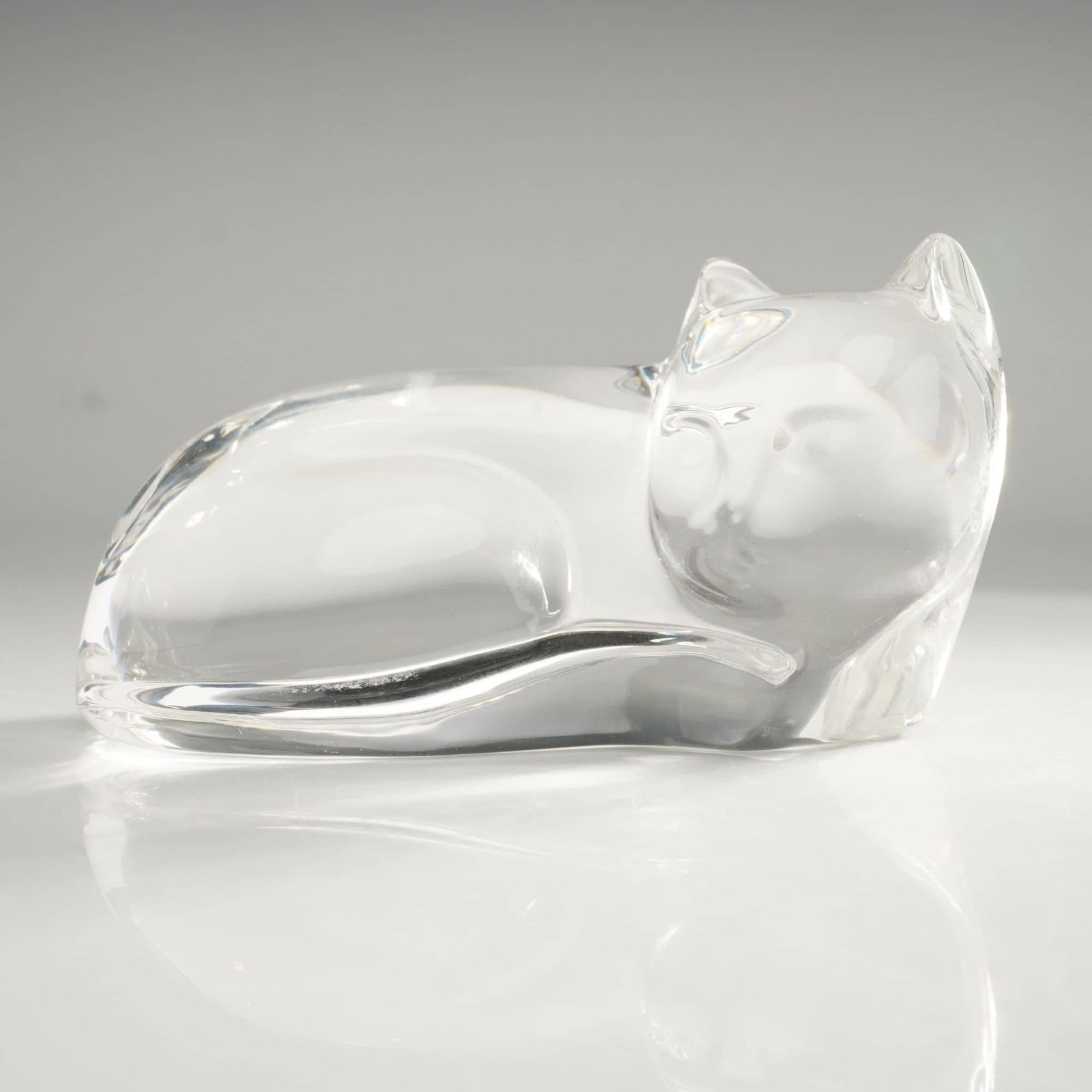 Val St. Lambert Crystal Cat Figure by Katherine de Sousa (1 of 4)