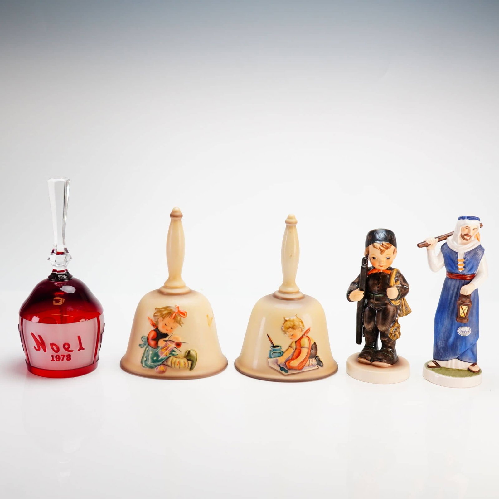 Goebel and M.I. Hummel 5-Piece Grouping Including Three Bells and Two Figurines (1 of 4)