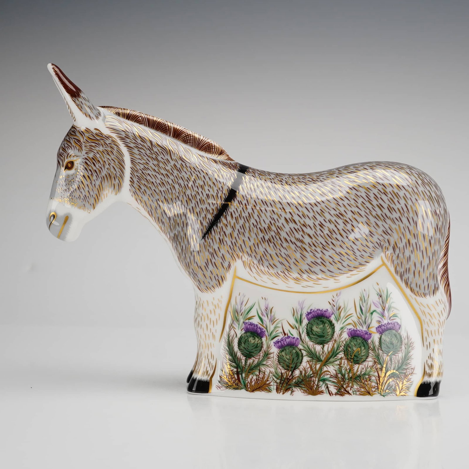 Royal Crown Derby Bone China Paperweight Donkey Limited Edition Visitors Center Exclusive (1 of 3)