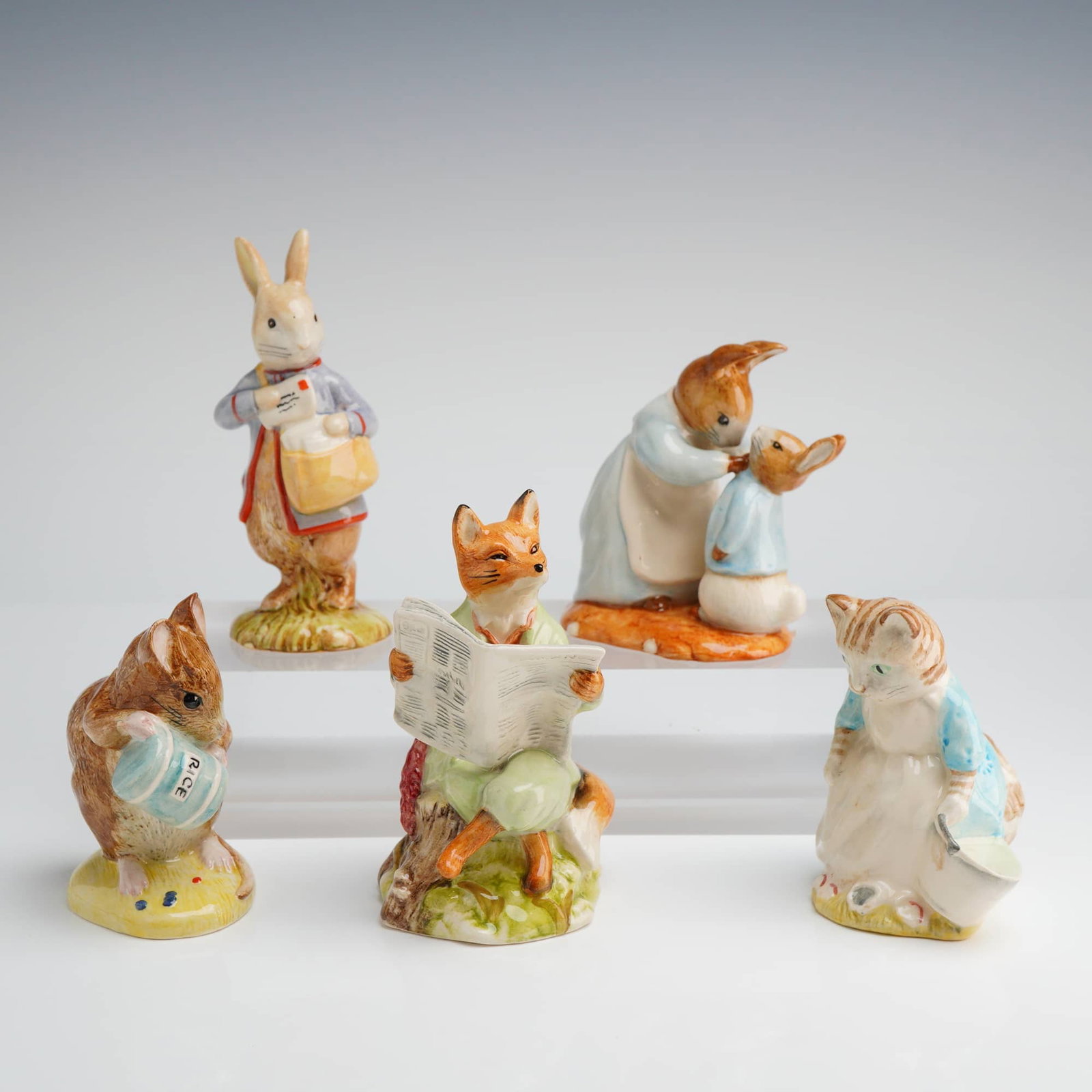 Collection of Five Royal Albert Beatrix Potter Polychrome Figurines (1 of 3)