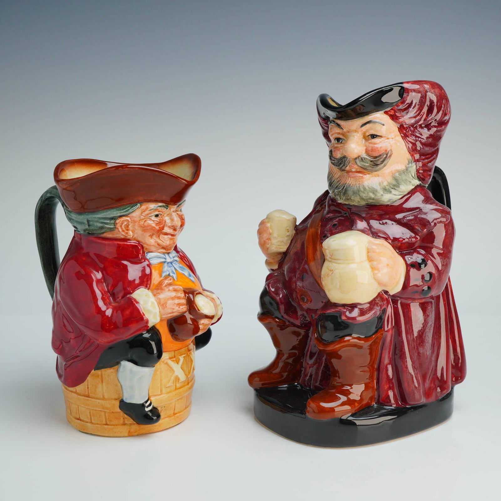 2pc Royal Doulton Toby Jugs, Sir John Falstaff D6062 & Toby XX D6088 (1 of 4)