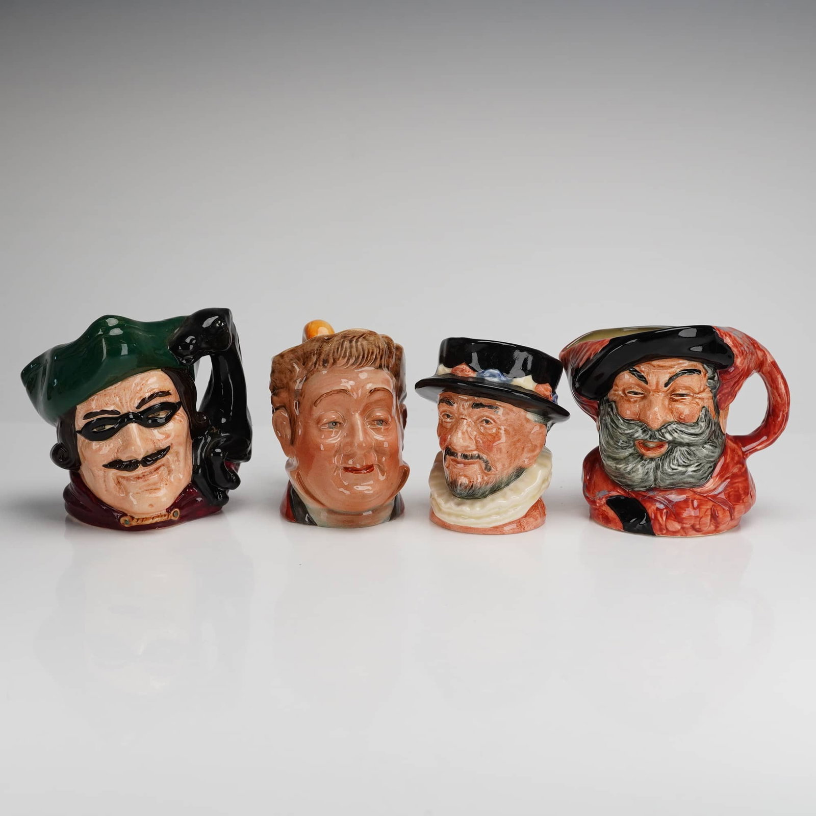 4pc Royal Doulton and Beswick Small Character Jugs Pecksniff Turpin (1 of 4)