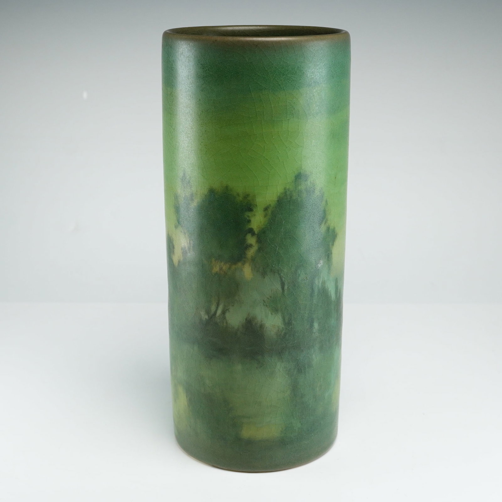 Rookwood Pottery Scenic Vellum Cylindrical Vase (1 of 3)