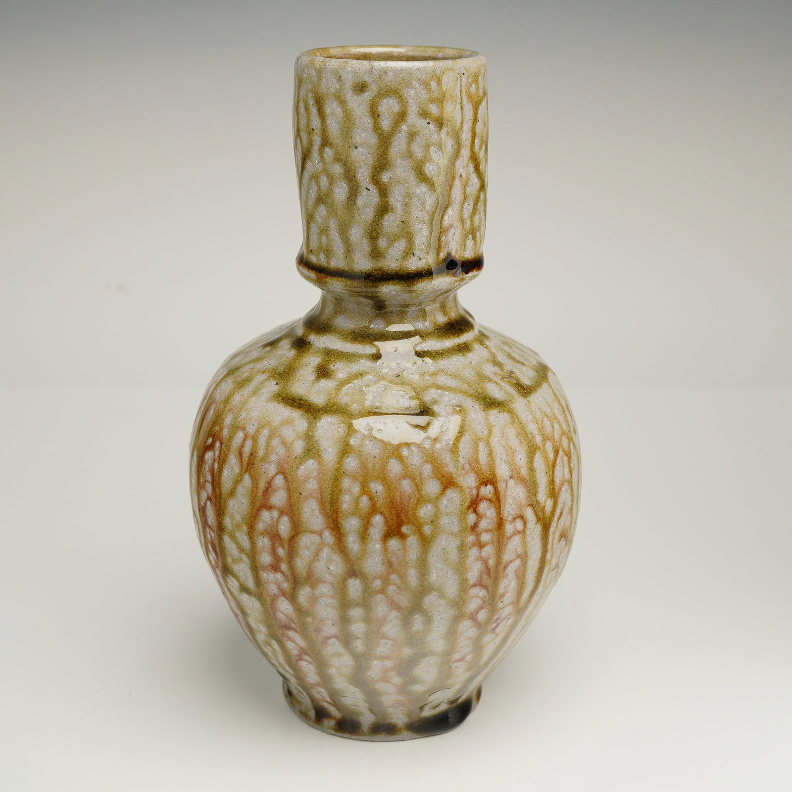North Carolina Studio Art Pottery Hand-Thrown Bottle Vase (1 of 3)