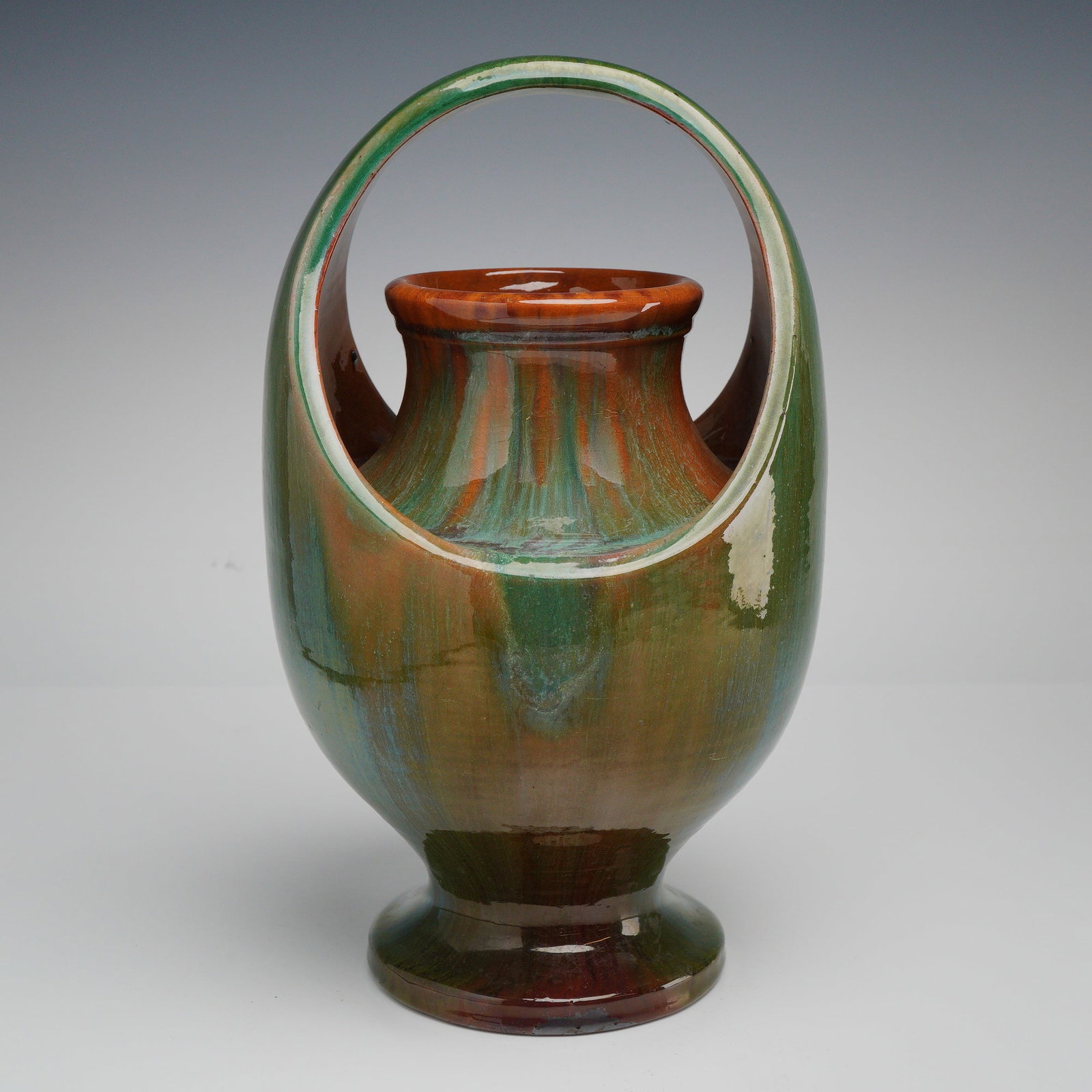 Studio Art Pottery Handled Vessel (1 of 4)