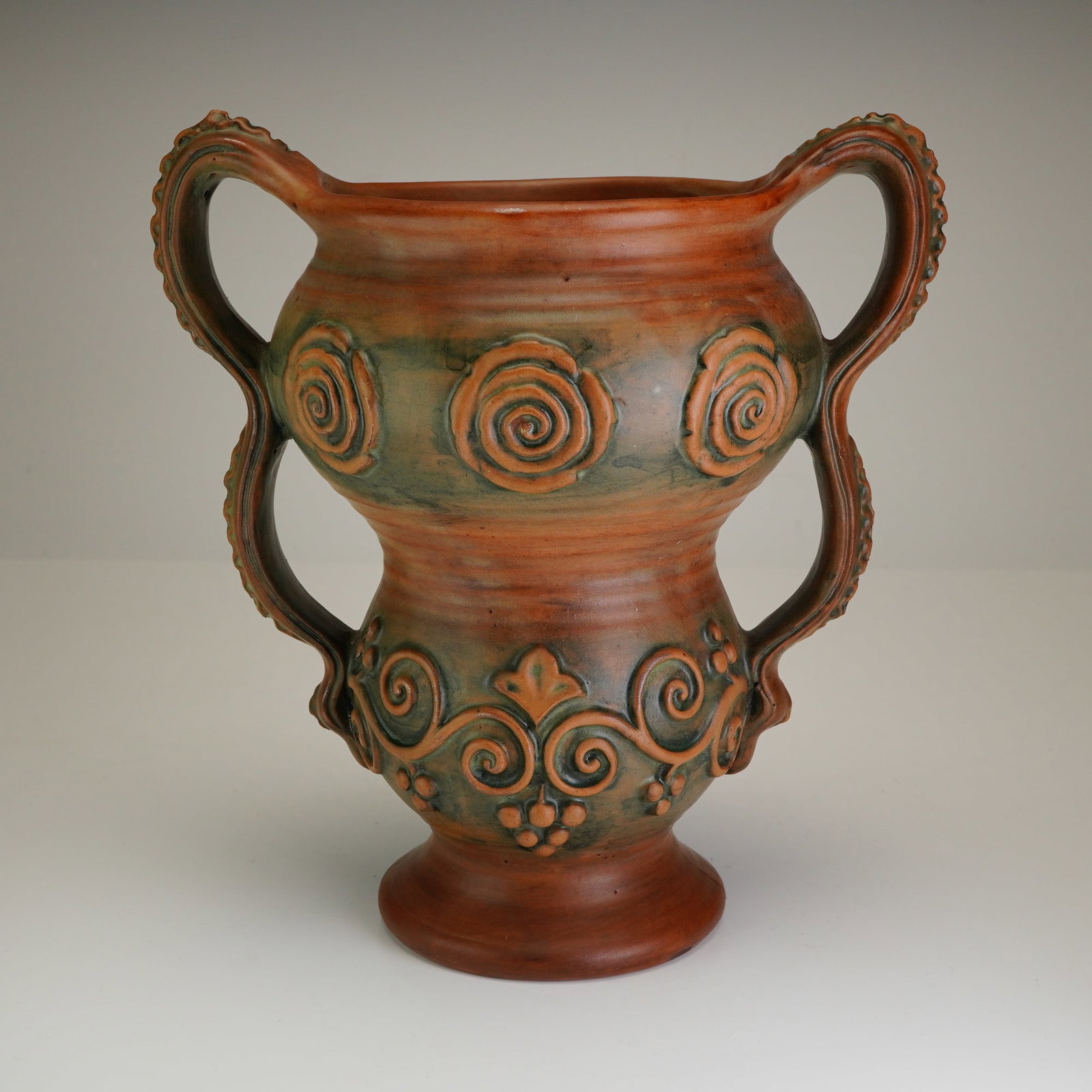 Weller Pottery Claremont Two-Handled Matte Glaze Vase (1 of 3)