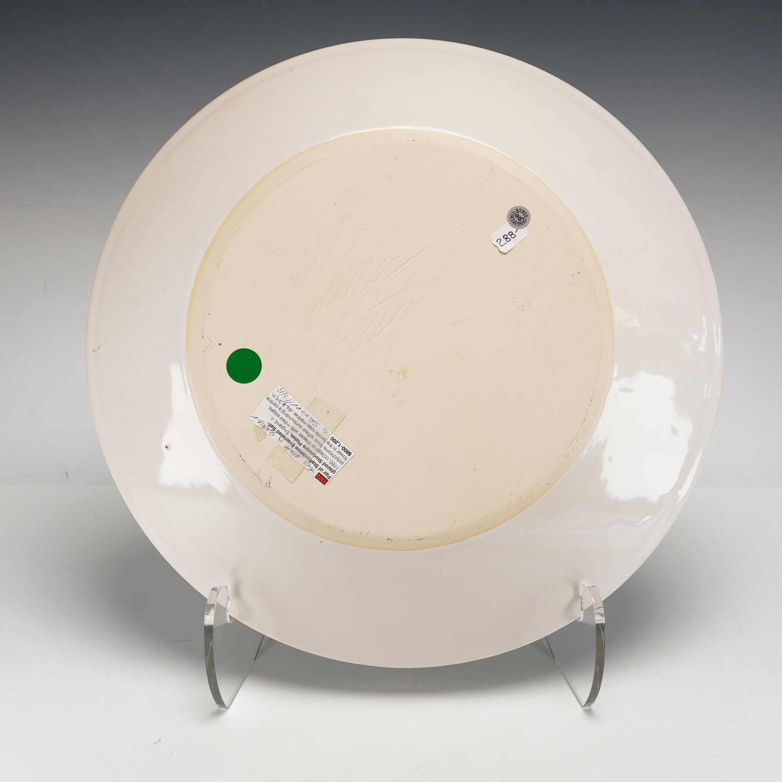 Pottery Salt-Glazed Stoneware Platter, Signed - 2