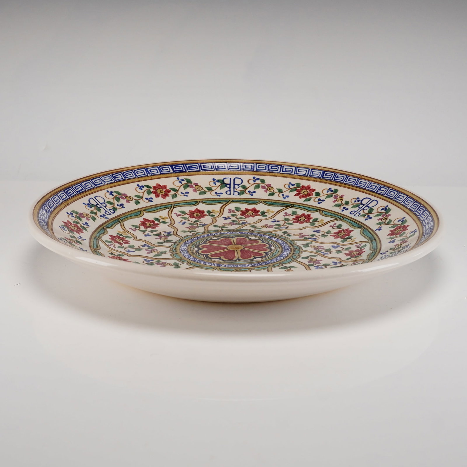 Pottery Salt-Glazed Stoneware Platter, Signed - 4