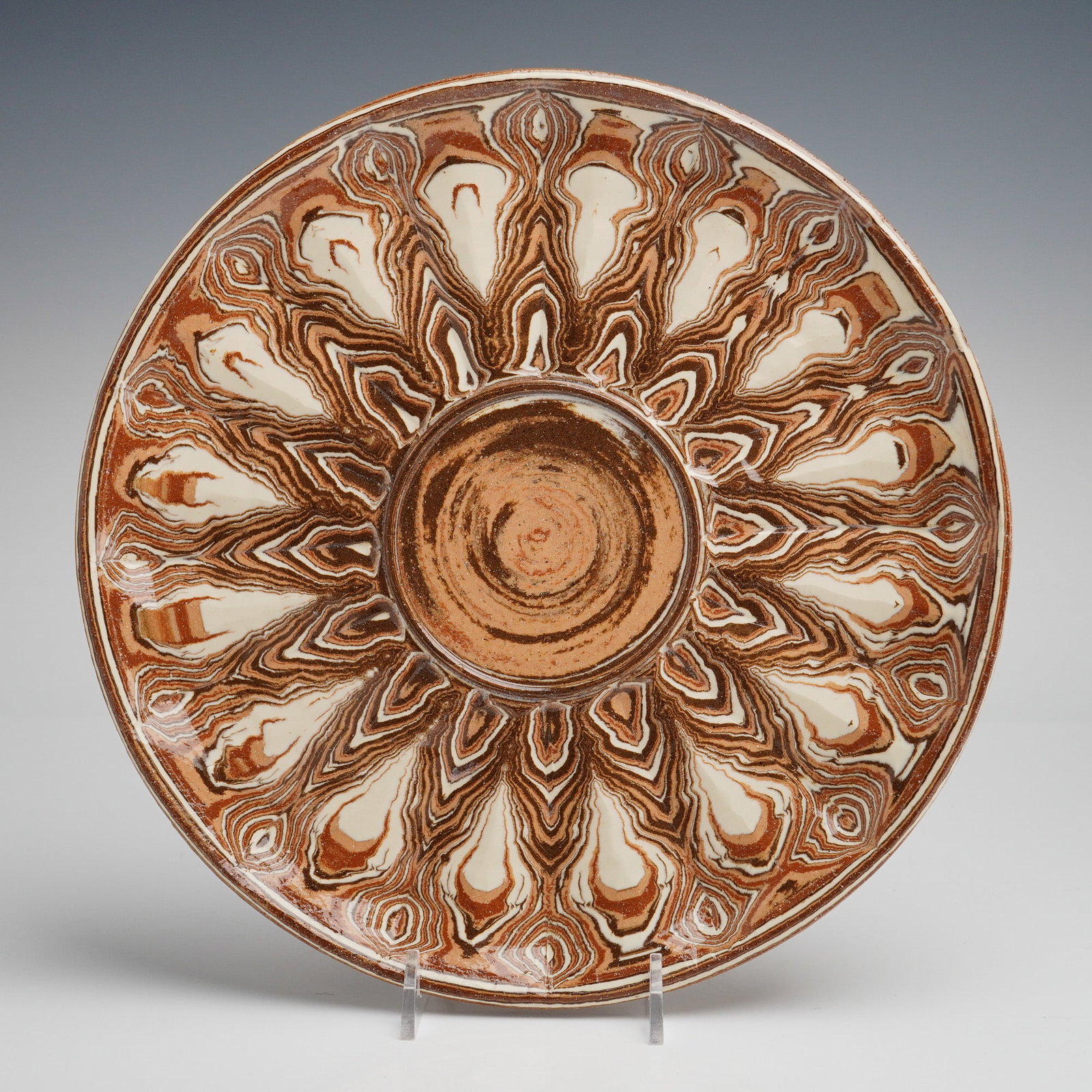 Eck McCanless Pottery Agateware Plate (1 of 3)