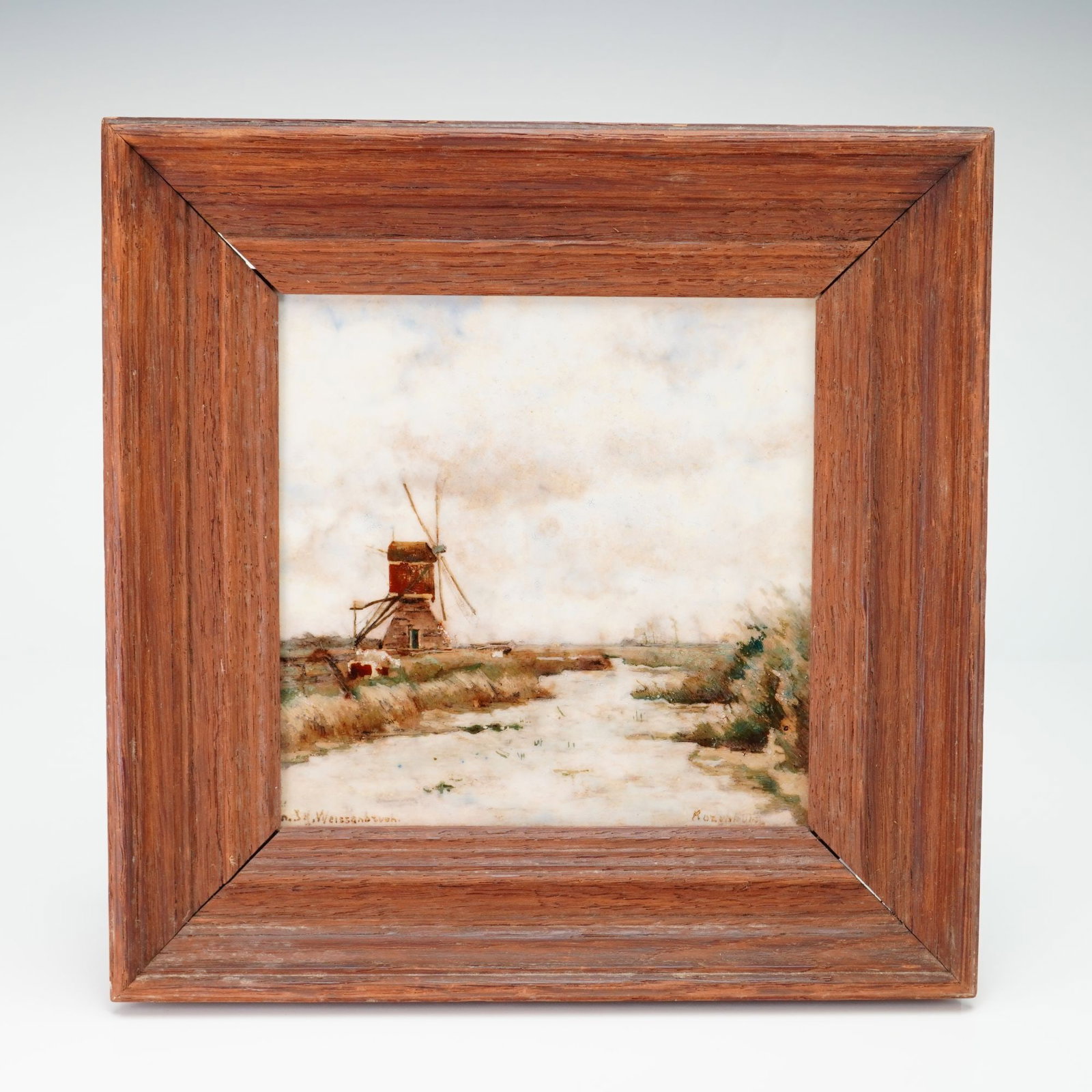 Jan Hendrik Weissenbruch for Rozenburg, Dutch Landscape Ceramic Tile (1 of 3)