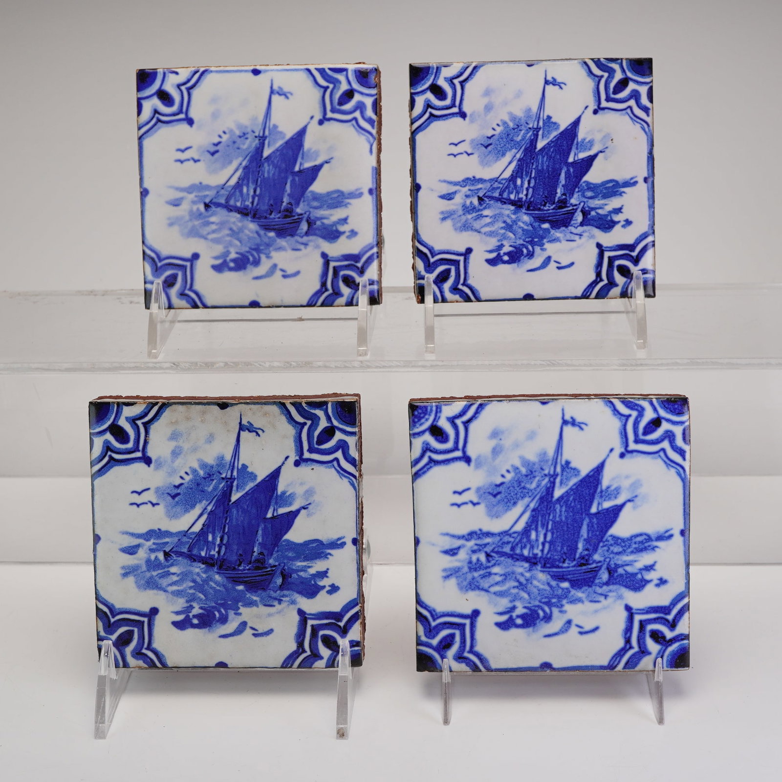 Mosaic Tile Co. Delft-inspired Faience Sailboat Tiles (1 of 3)