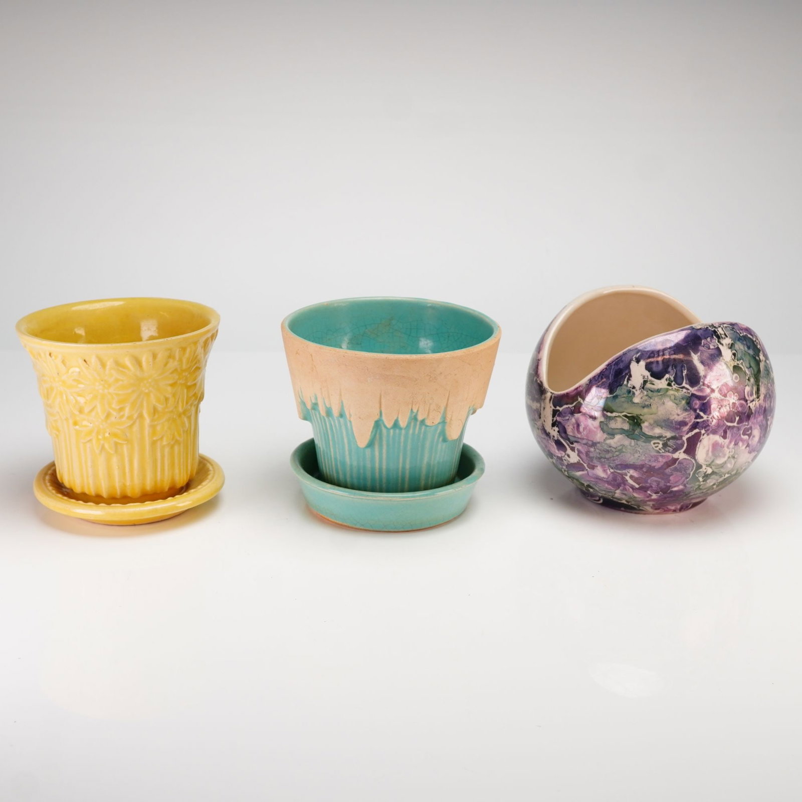 Three McCoy Pottery Planters (1 of 3)