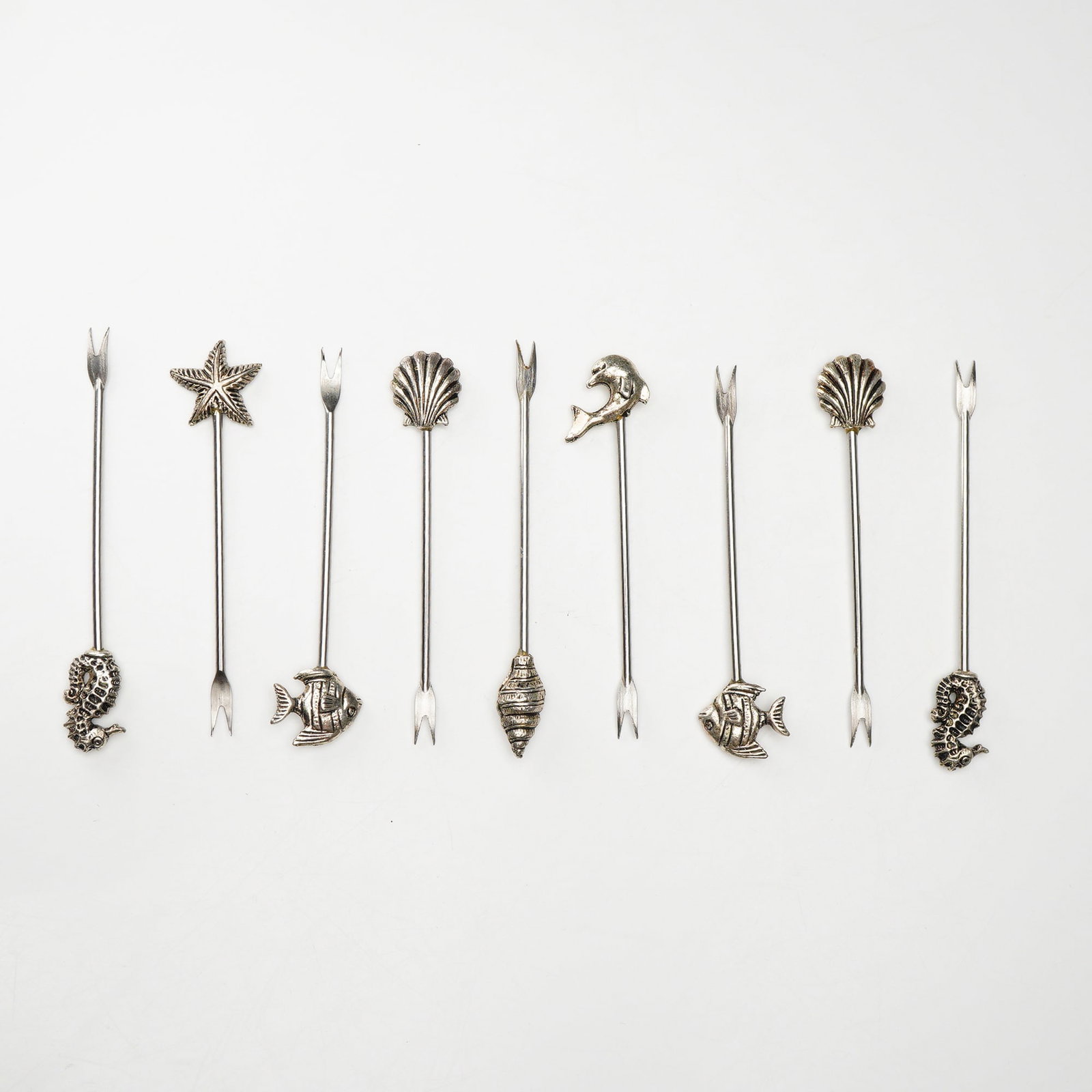 Set of 9 Nautical Themed Cocktail and Appetizer Forks (1 of 2)