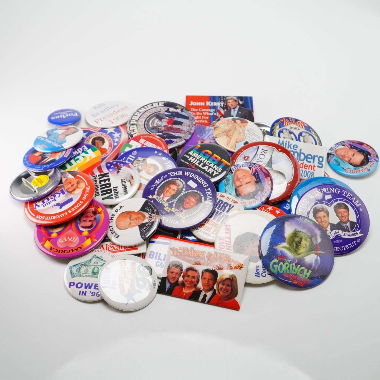 A Collection of Approximately 30 United States Presidential and Regional Campaign Pins and Buttons (1 of 2)