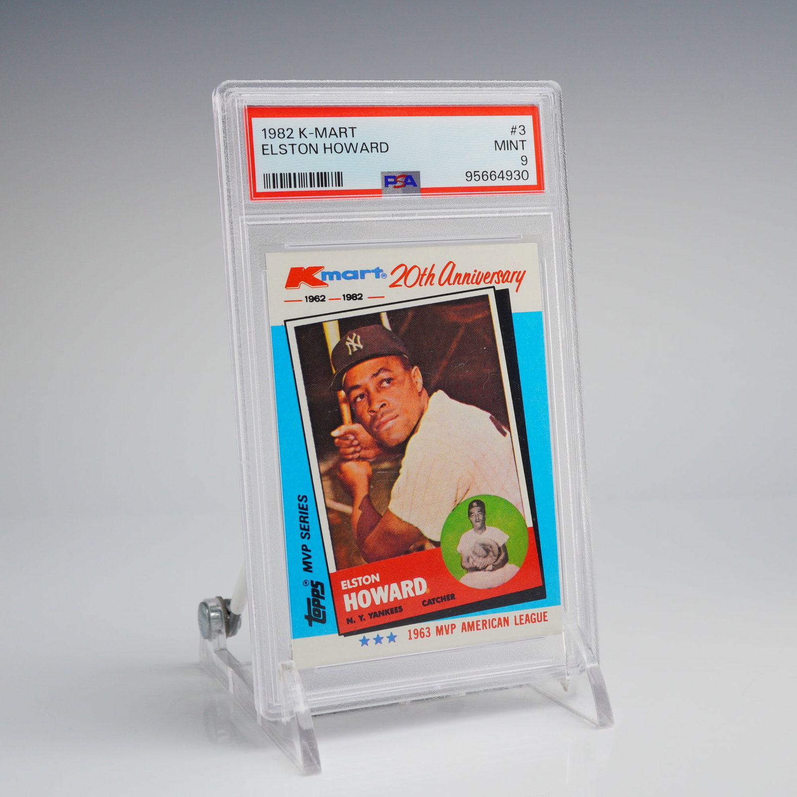 1982 Topps K?Mart 20th Anniv. Elston Howard #3 MVP PSA 9 (1 of 3)