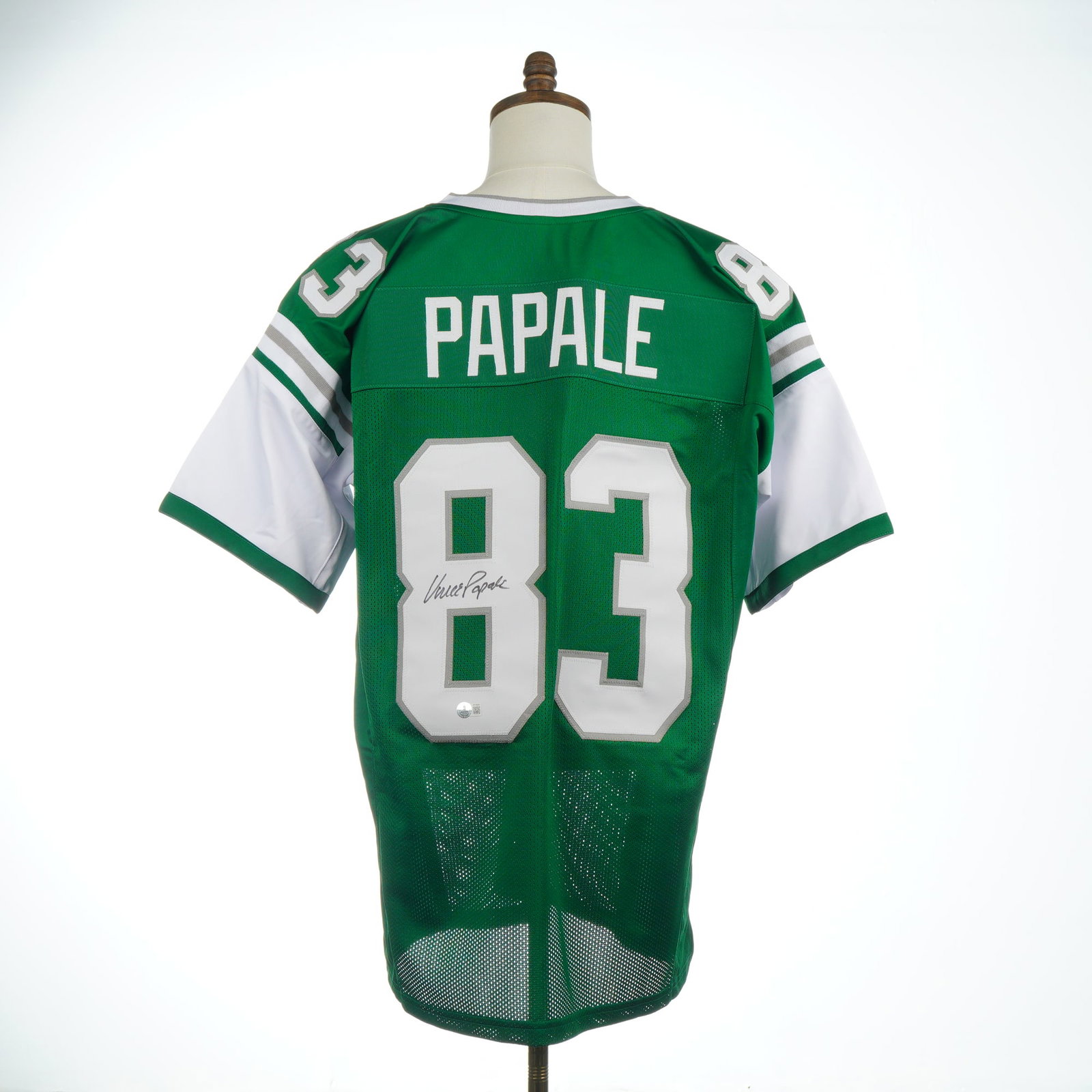 Vince Papale Signed Philadelphia Eagles Green Football Jersey (1 of 3)