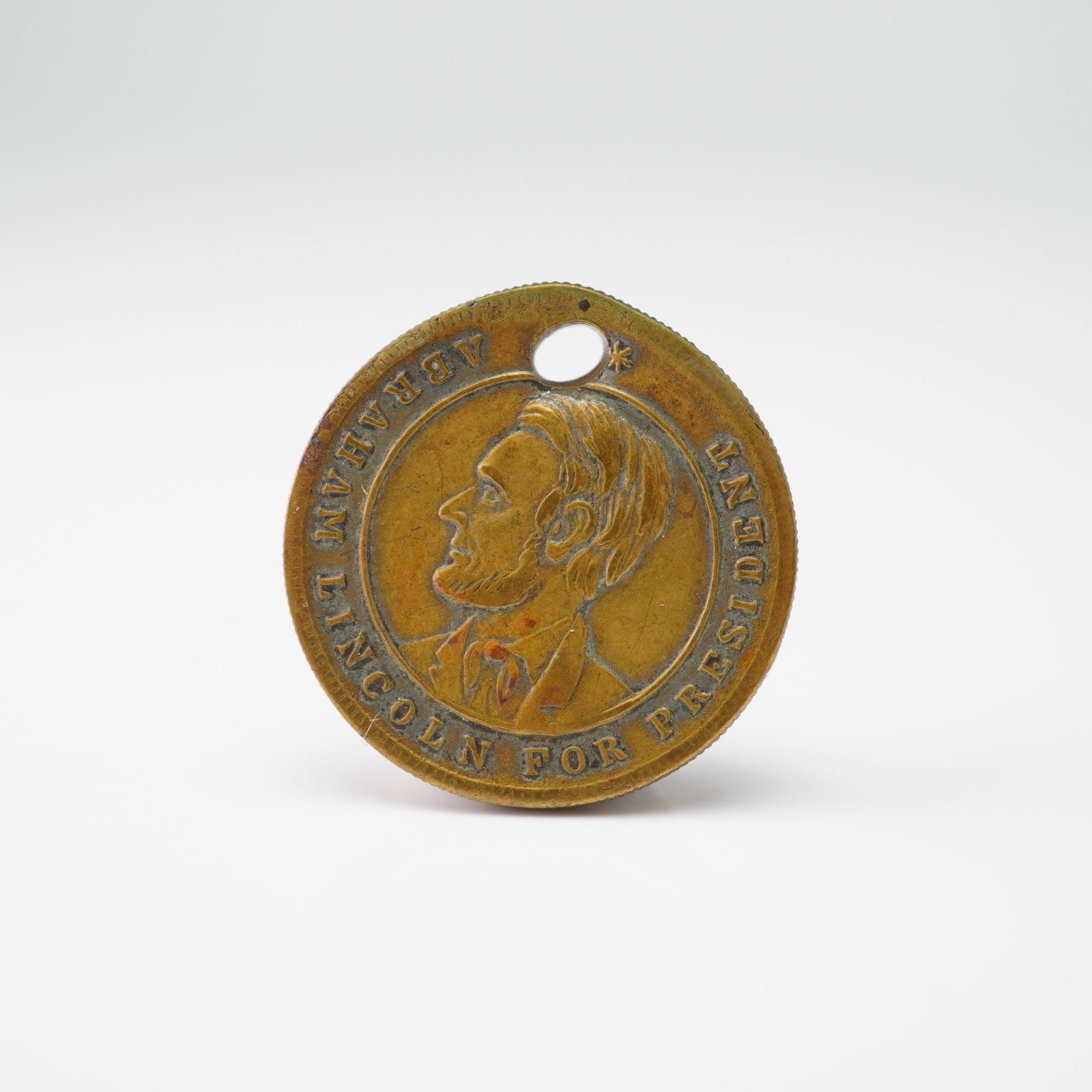 US 1860 Abraham Lincoln Campaign Medalet DeWitt-AL 1860-51 King-48 (1 of 2)