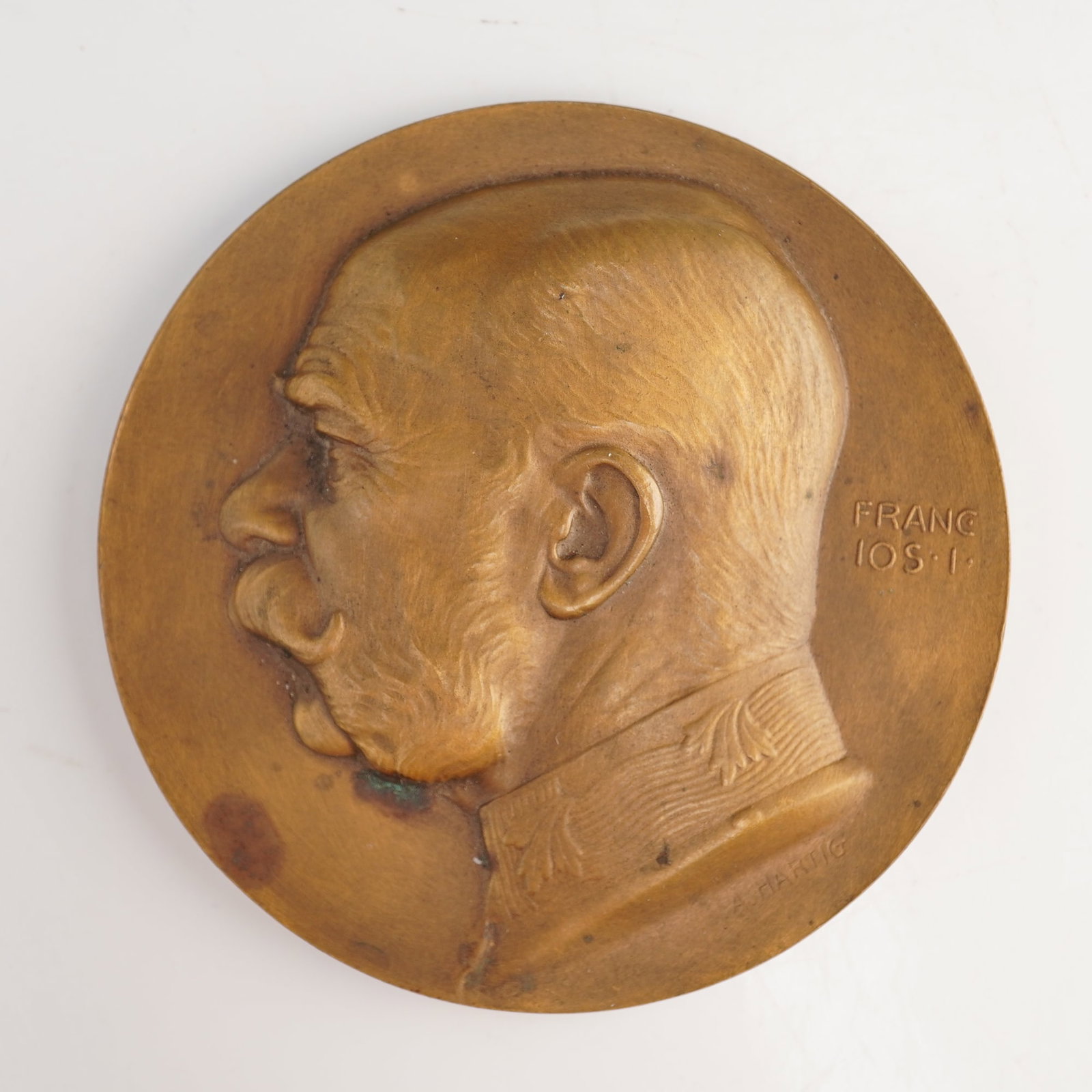 AT-HU 1914-1915 Franz Joseph I Commemorative Medallion, Bronze, A. Hartig (1 of 2)