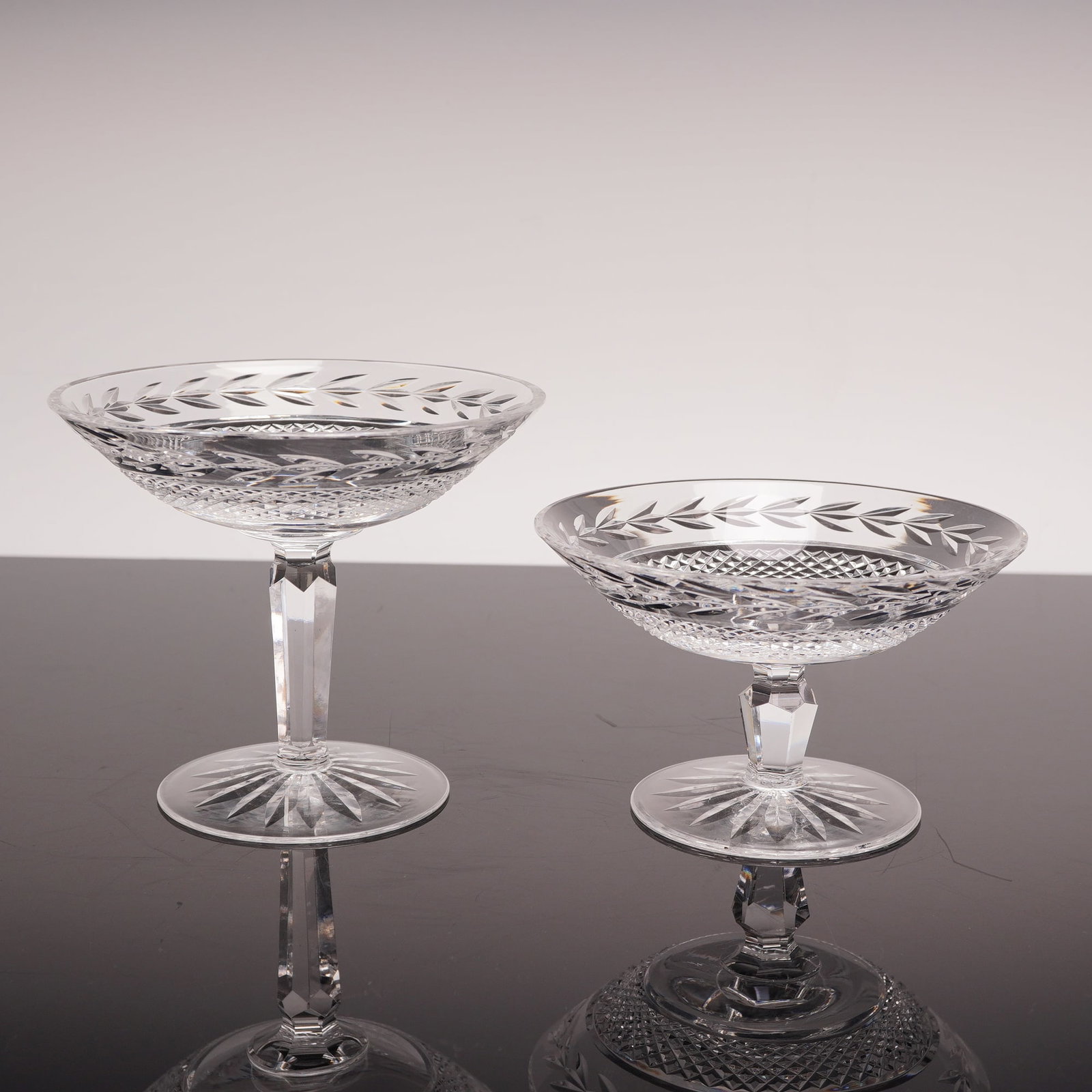 2 Piece Waterford Crystal Pedestal Compotes, Glandore (1 of 3)