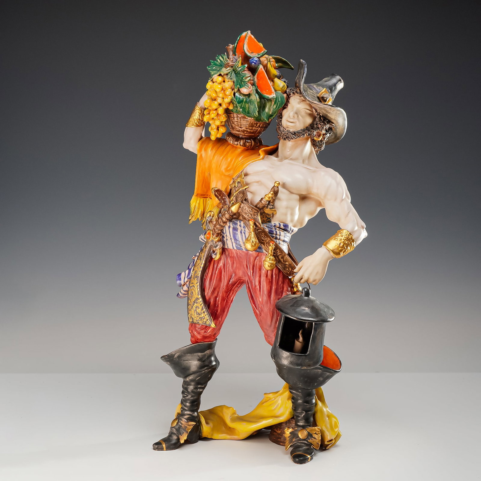 G. Danti Italian Art Pottery Mongolian Warrior Figurine (1 of 4)