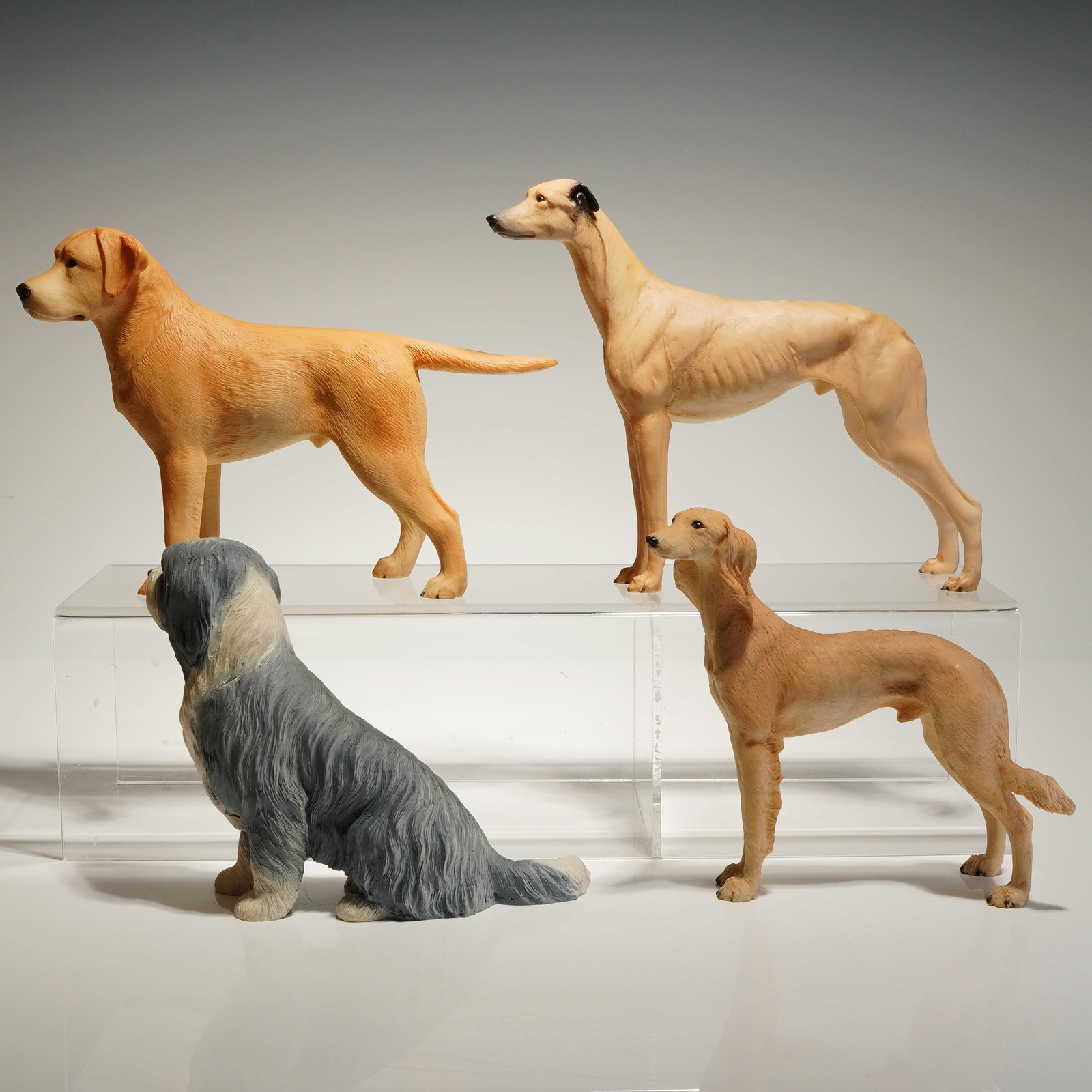 4pc North Light Painted Resin Dog Figurines (1 of 7)