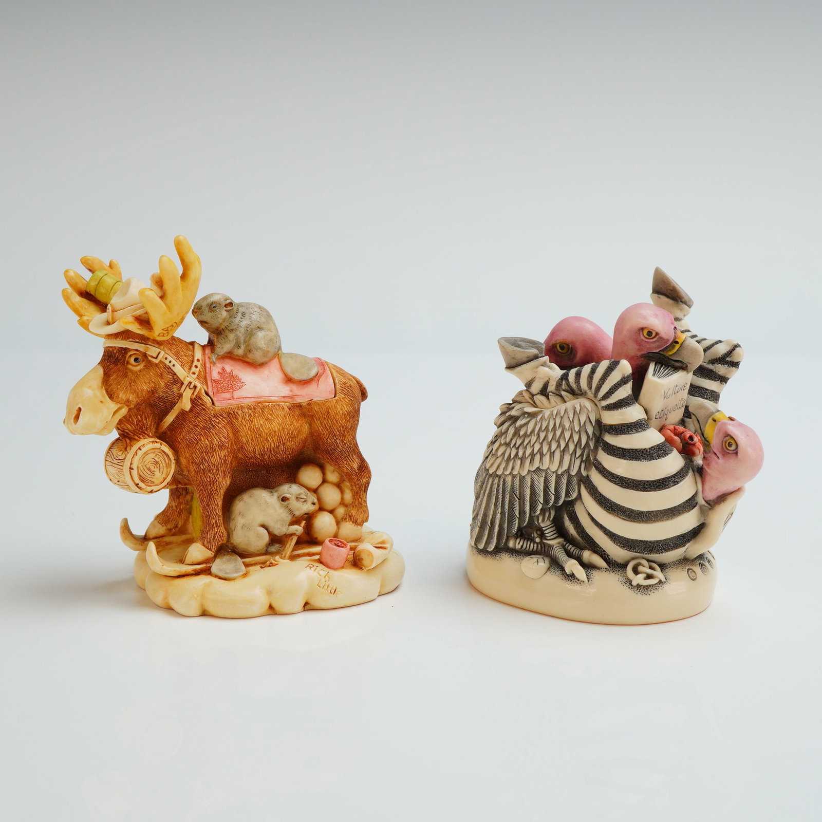 2pc Harmony Kingdom Box Figurines, Bum Wrap & Beer Nuts (1 of 4)