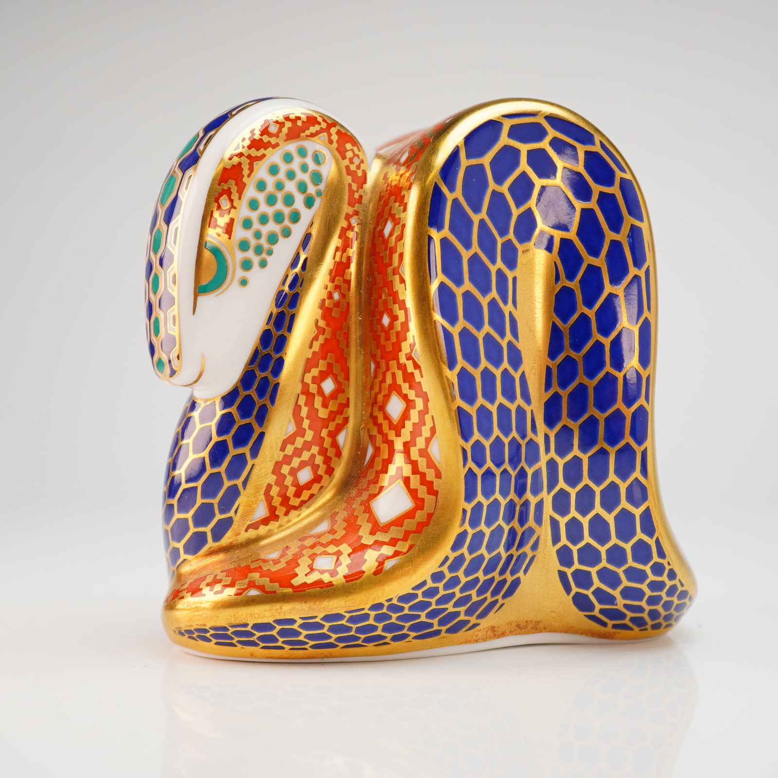 Royal Crown Derby Imari Snake Paperweight (1 of 5)