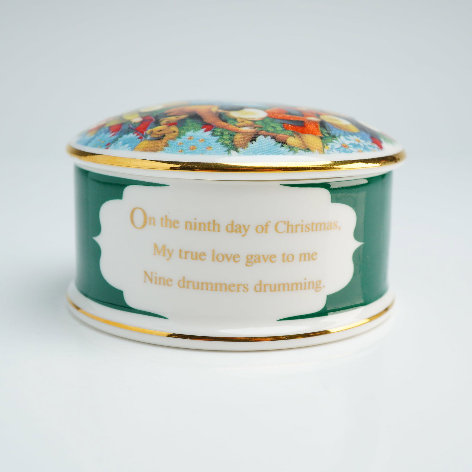 Wedgwood Bone China Lidded Box, Nine Drummers Drumming (1 of 4)