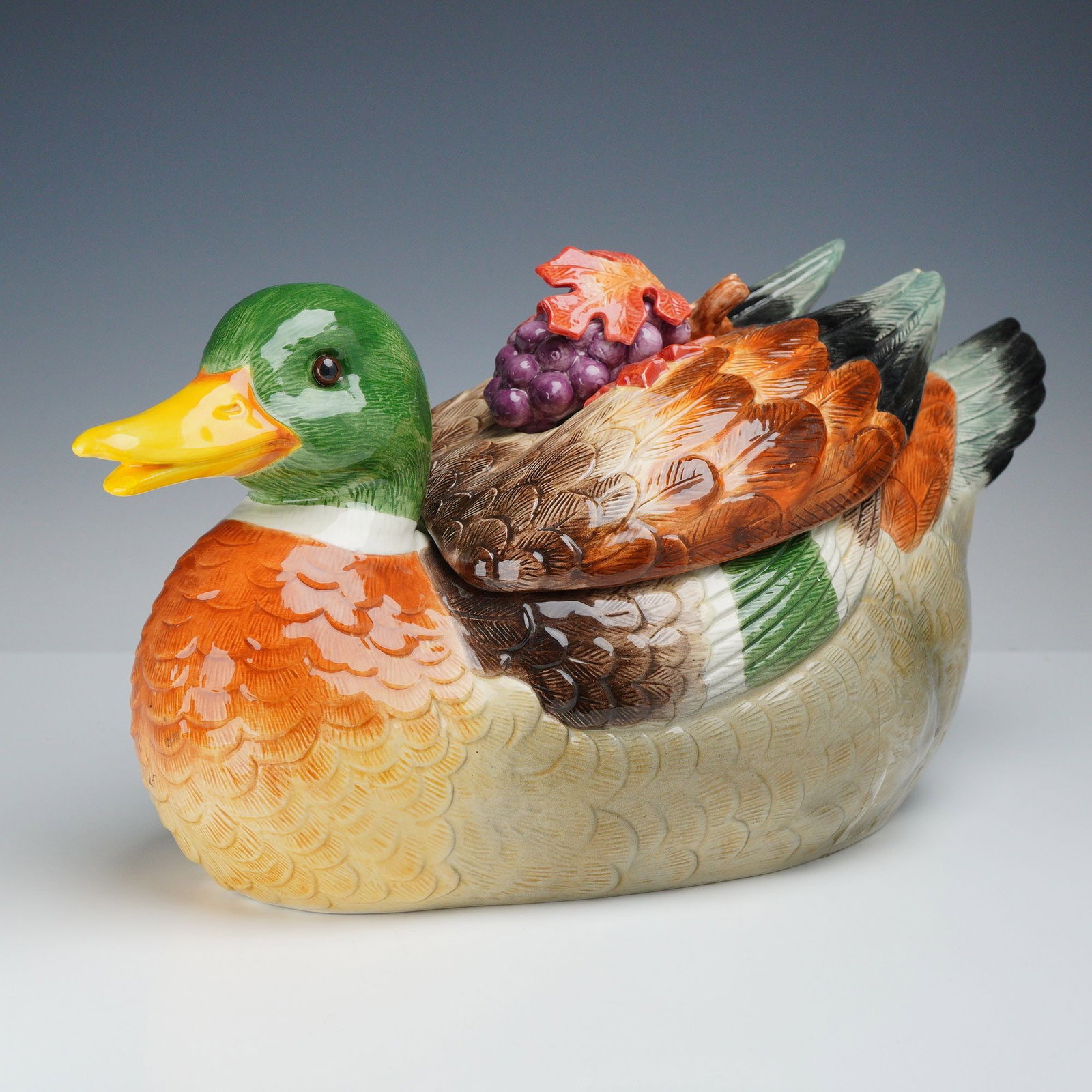 Fitz and Floyd Mallard Duck Ceramic Tureen, Autumn Woods (1 of 3)