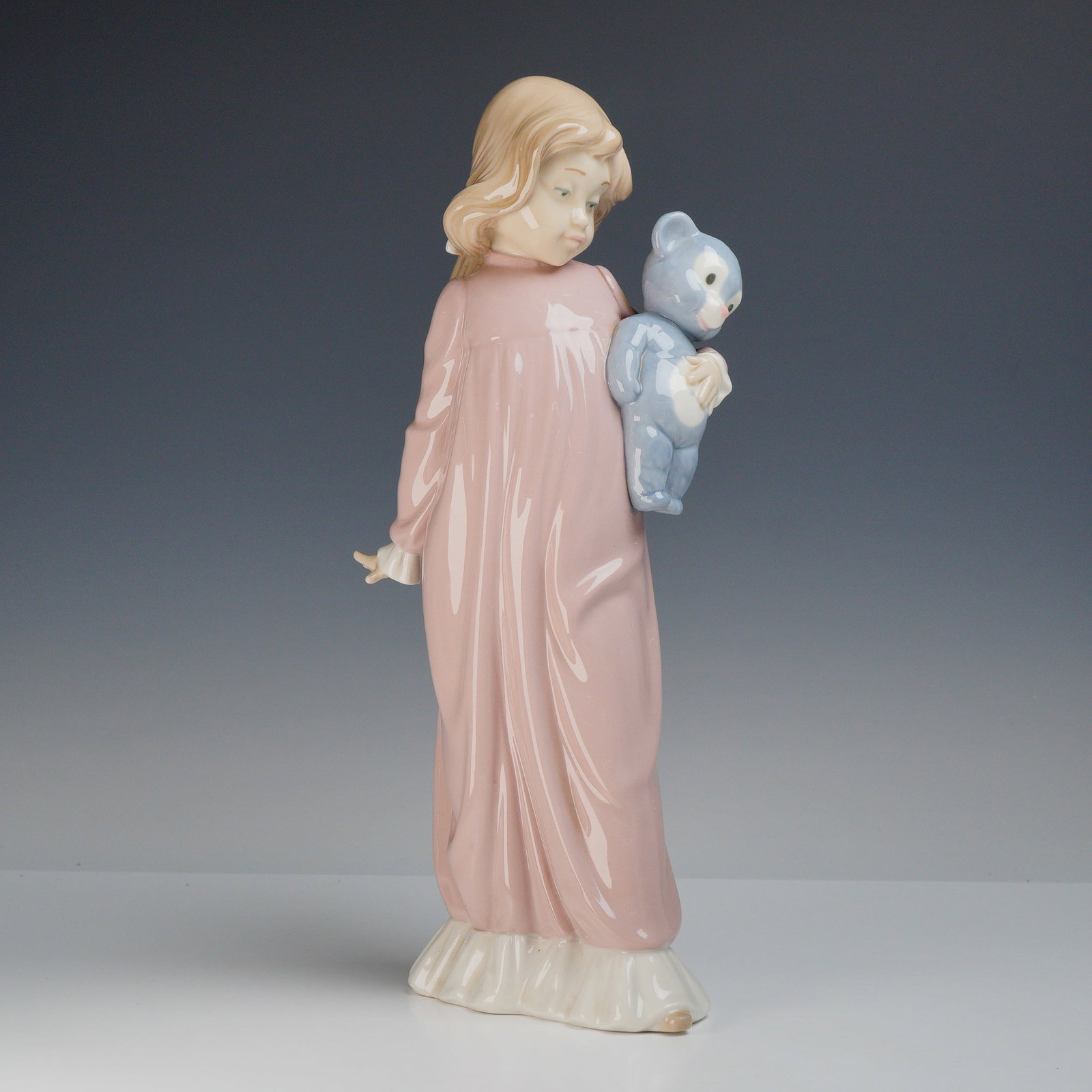 NAO by Lladro Porcelain Figurine, Bianca and Her Bear (1 of 3)