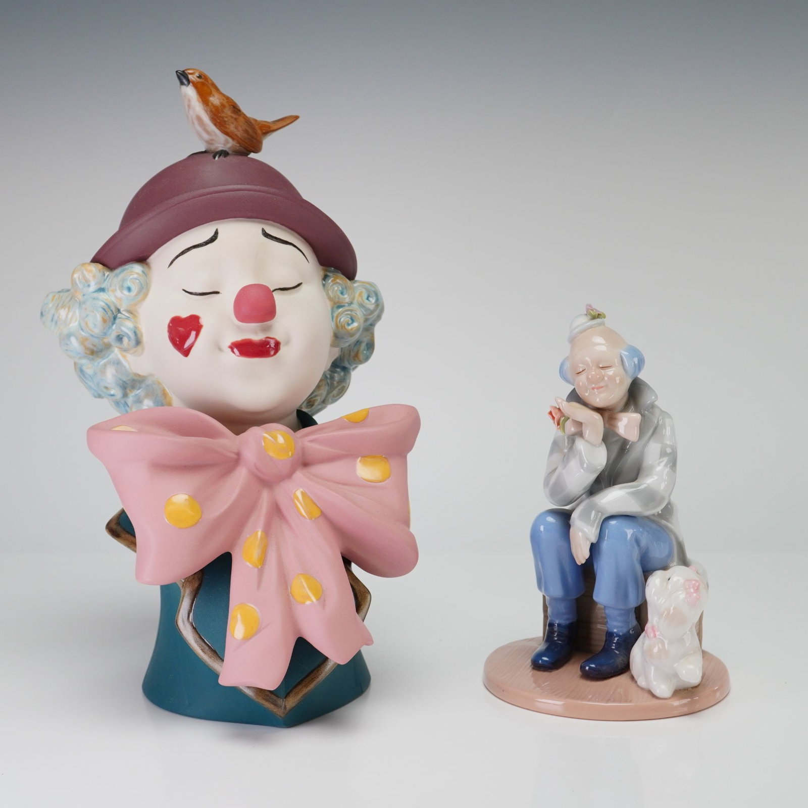2pc Nao by Lladro and Design Porcelain Clown Figurines (1 of 5)