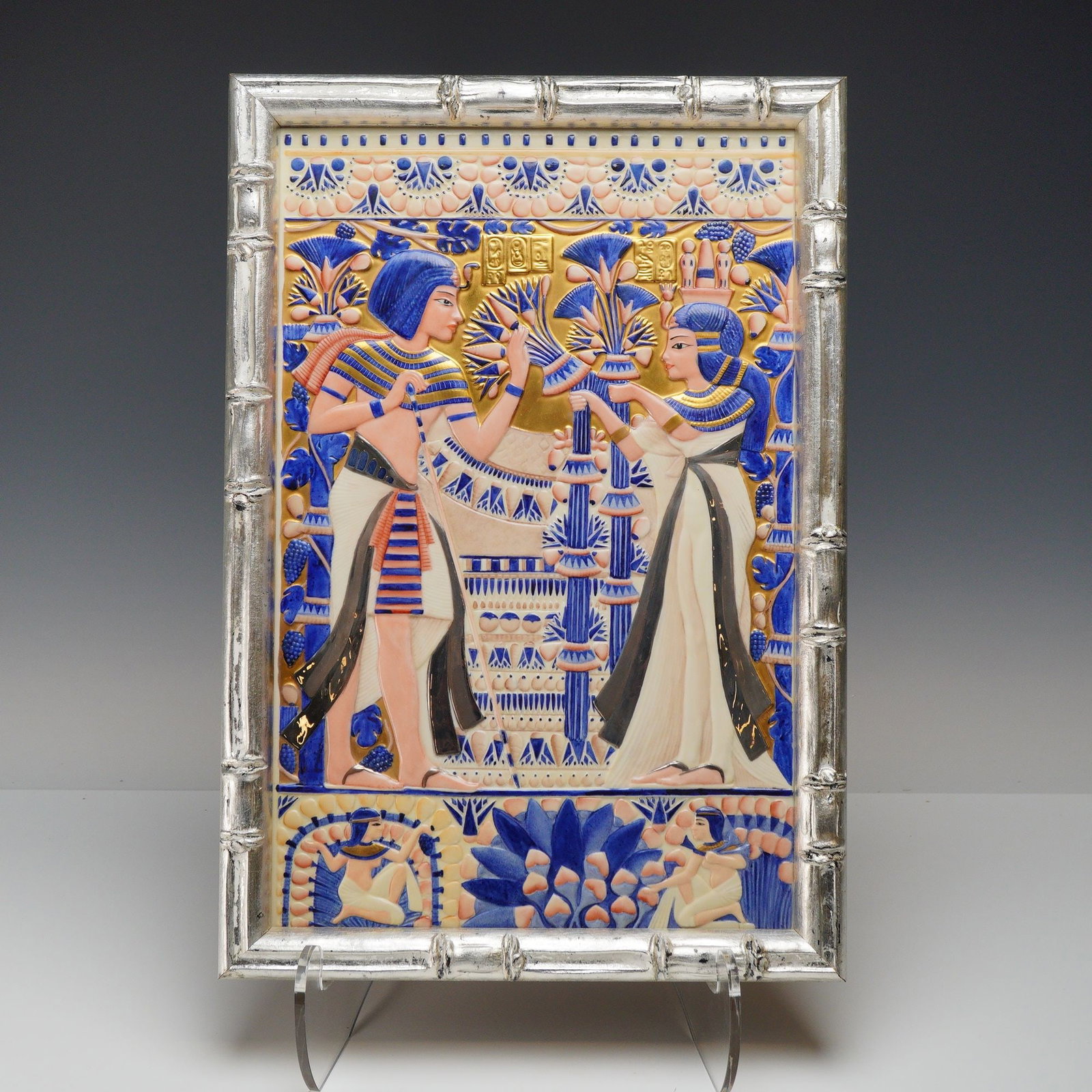 Limited Edition Boehm Ivory Chest Relief Porcelain Plaque, Tutankhamun Exhibition (1 of 4)