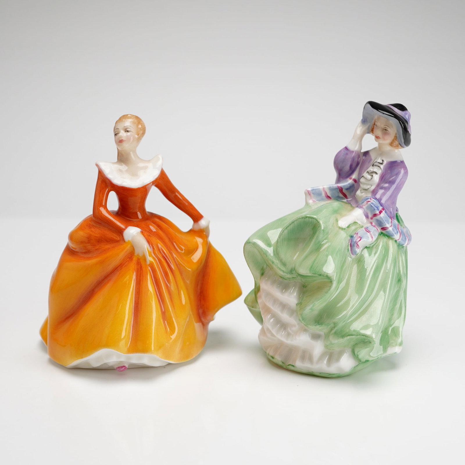 Two Royal Doulton Figurines Fragrance HN3220 and Top o the Hill HN2126 (1 of 3)