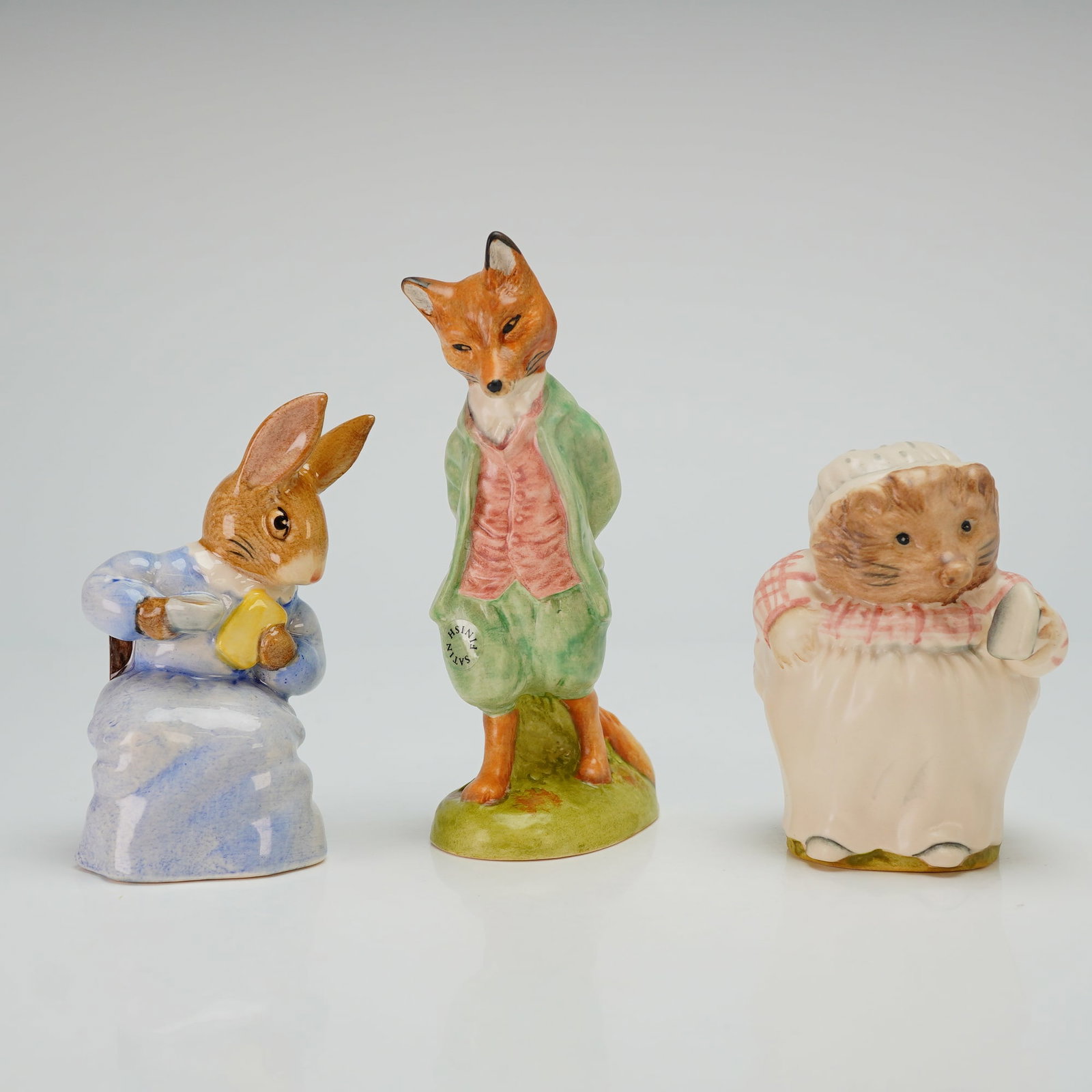 3pc John Beswick and Royal Albert Beatrix Potter Figurines - PS1107, 1277 (1 of 3)