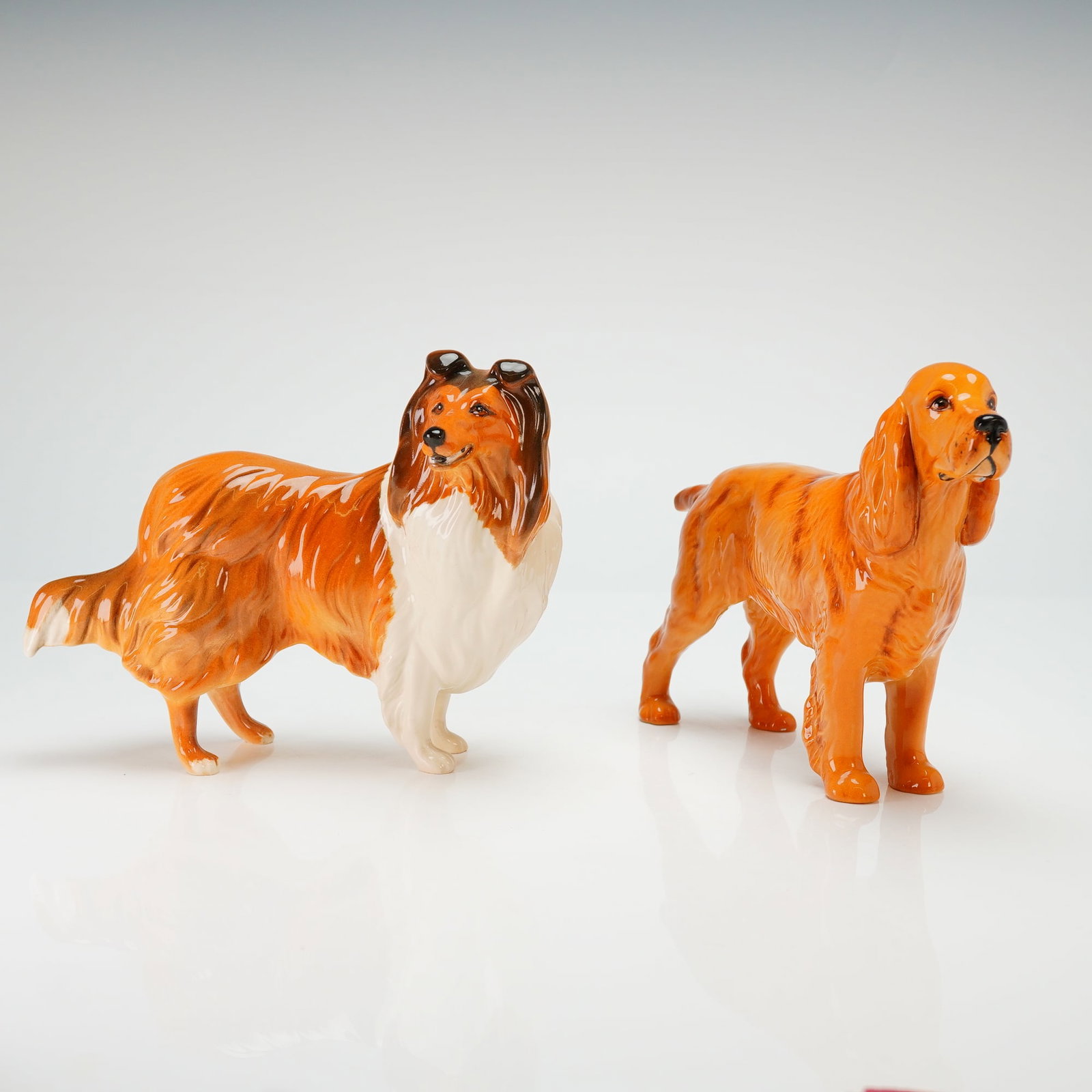 Two Beswick Dog Figurines, Primula Horseshoe Spaniel & Lady Park Collie (1 of 4)