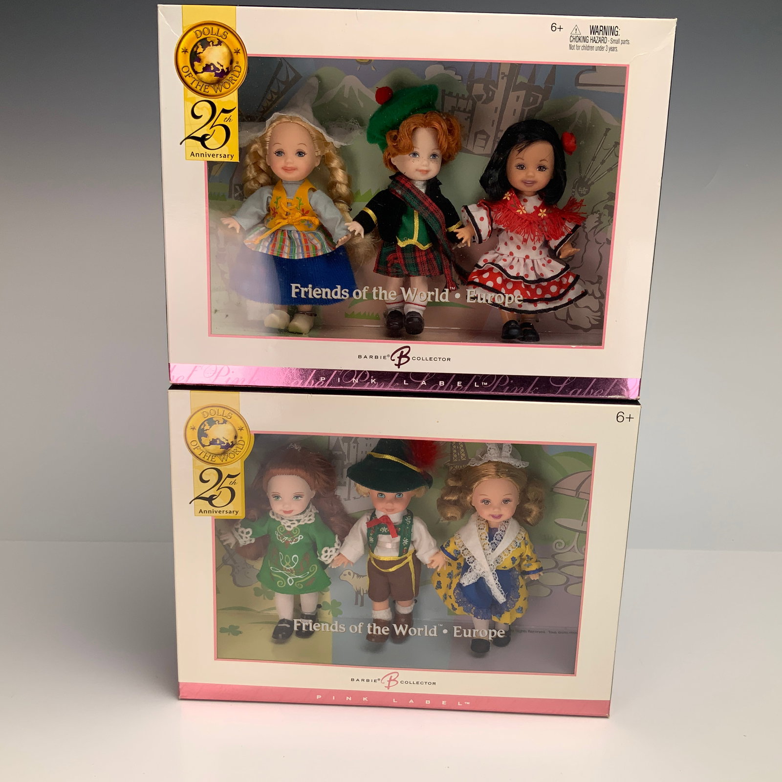 Two Barbie Collector Pink Label Friends of the World Europe Kelly Doll Gift Sets (1 of 3)