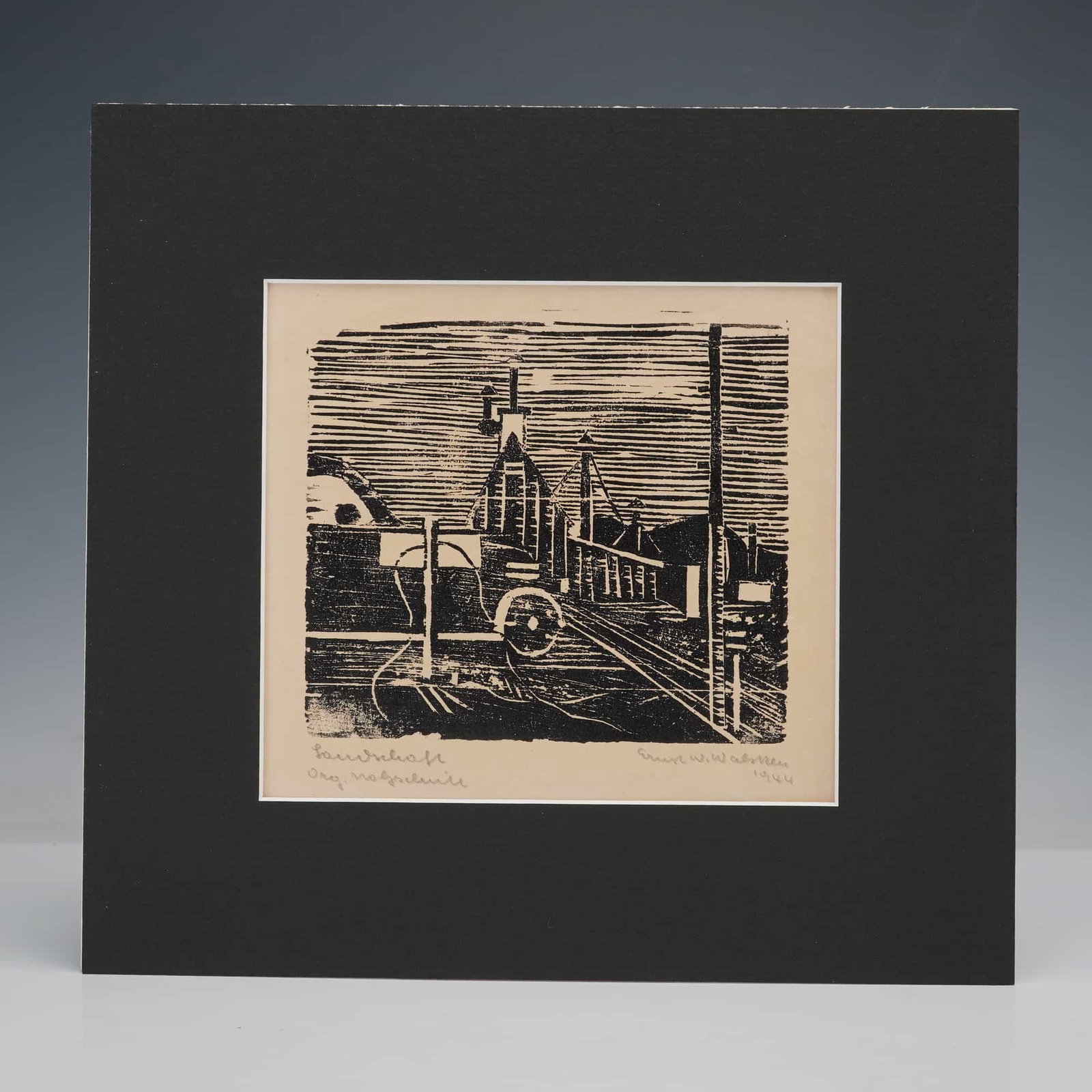 Etching Print, Untitled (in German), Artist Signed and Dated 1944 (1 of 6)